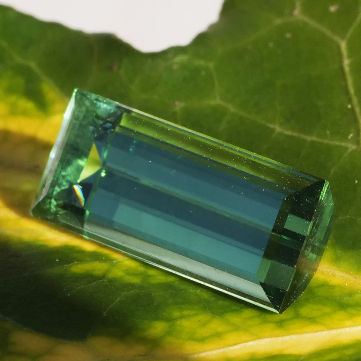 Turmalin AAA+ hellgrün bläulich 5.05 ct 15 x 6 mm unbehandelt