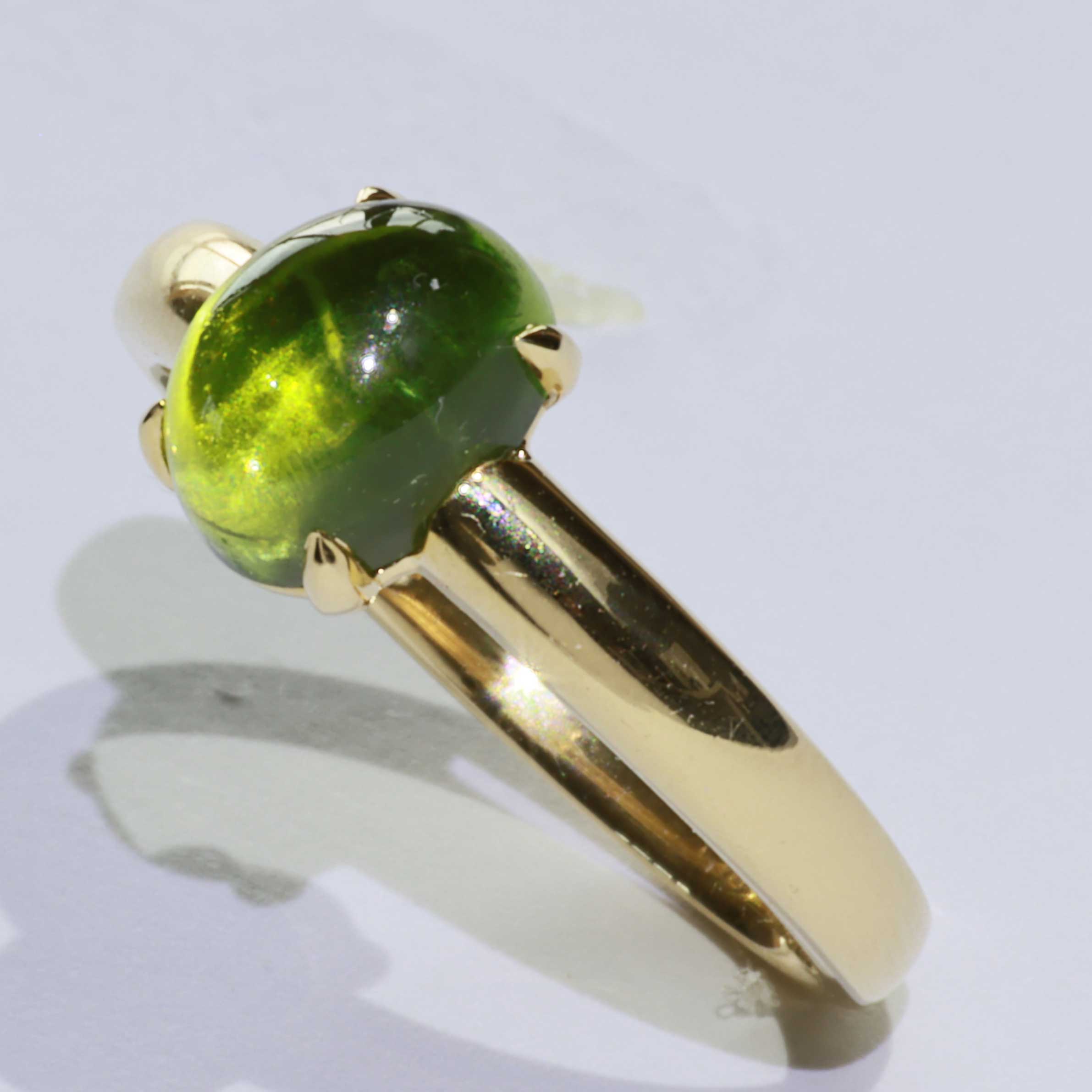 Turmalin Ring 750er Gelbgold Grün....süsse Versuchung...Goldschmuck Damen