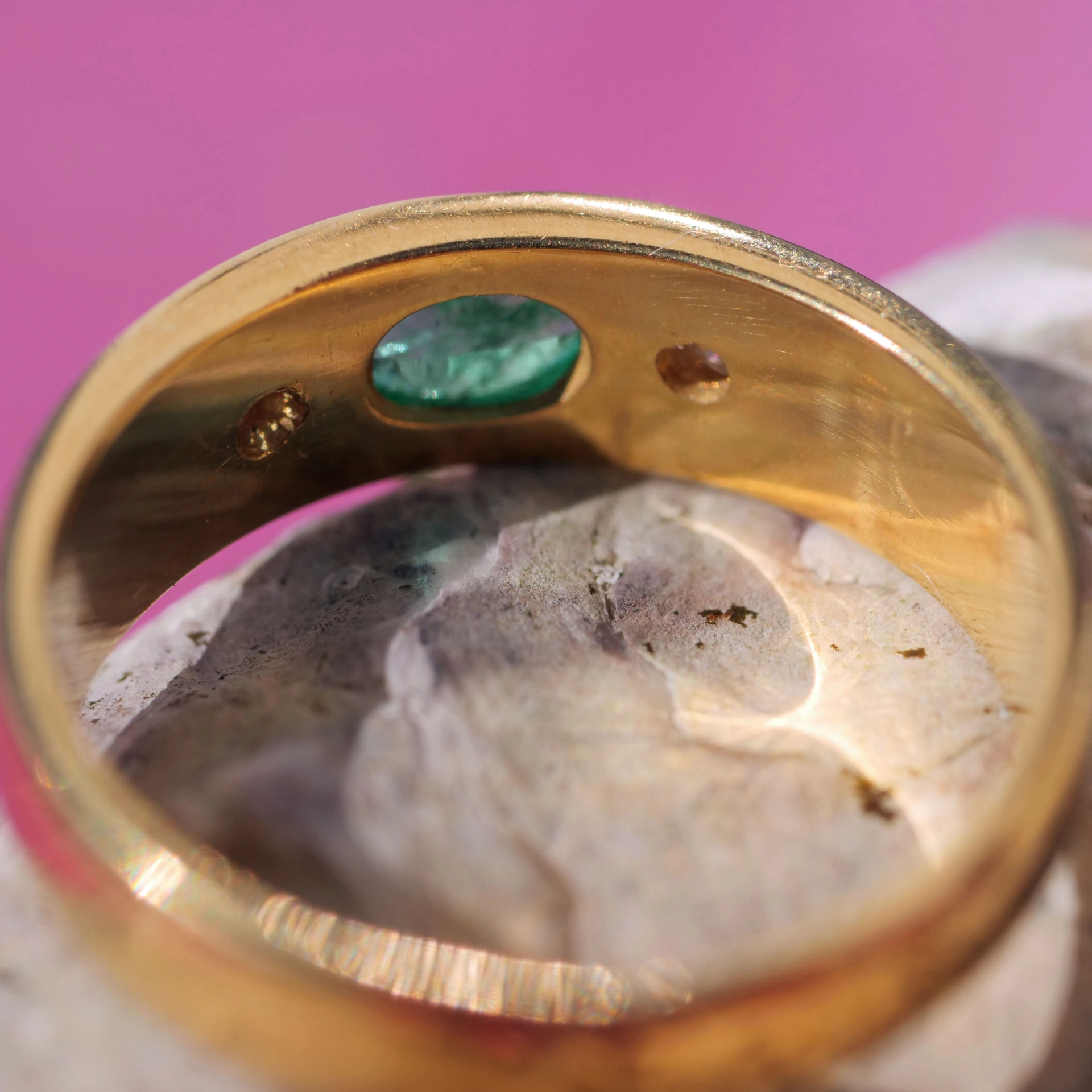 Smaragd Rubin Saphir Brillant Band Ringe 750er Gelbgold neu und ungetragen massiv