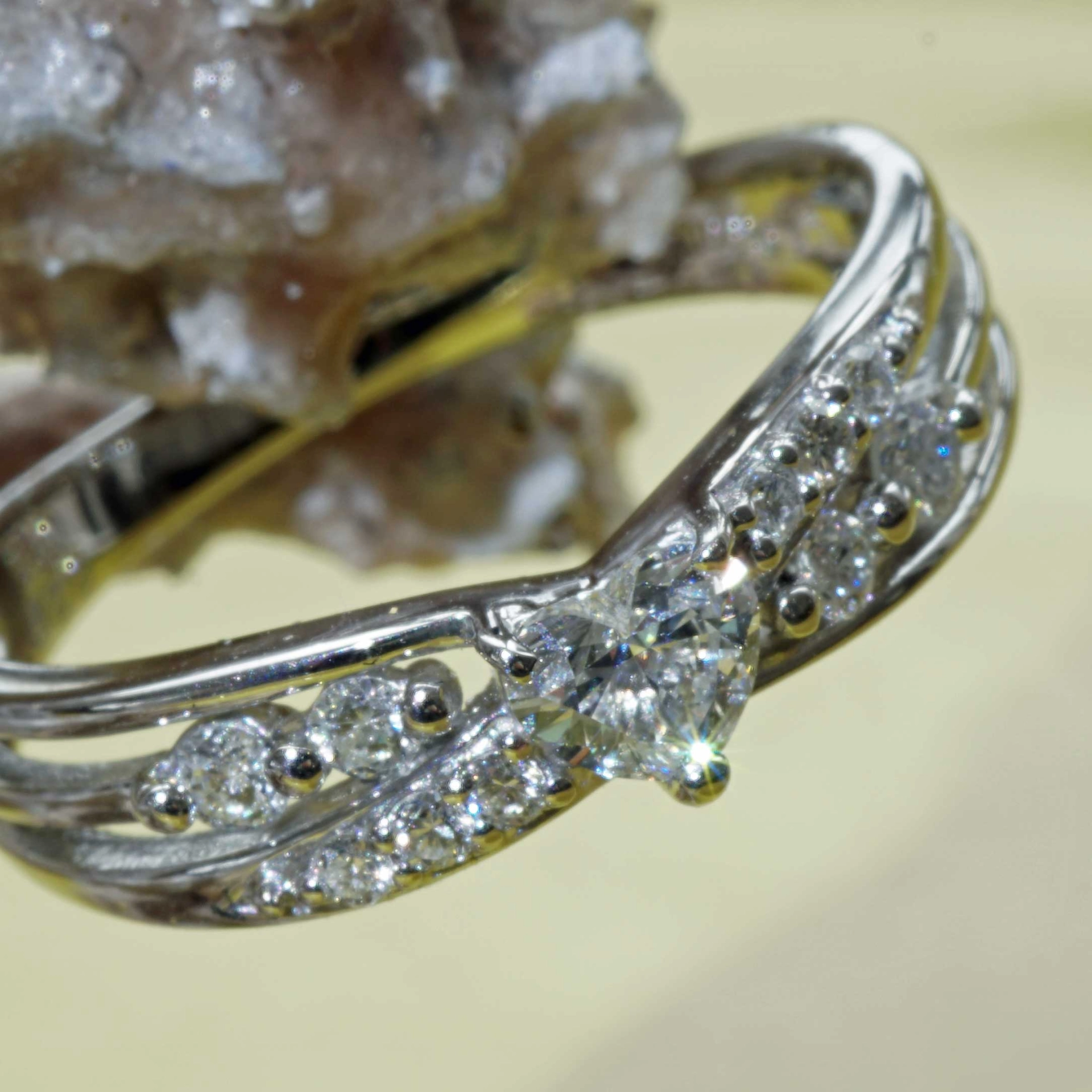 Diamant Herz Brillant Ring 0.217 ct 0.16 ct TW / SI 900er Platin....Love me....
