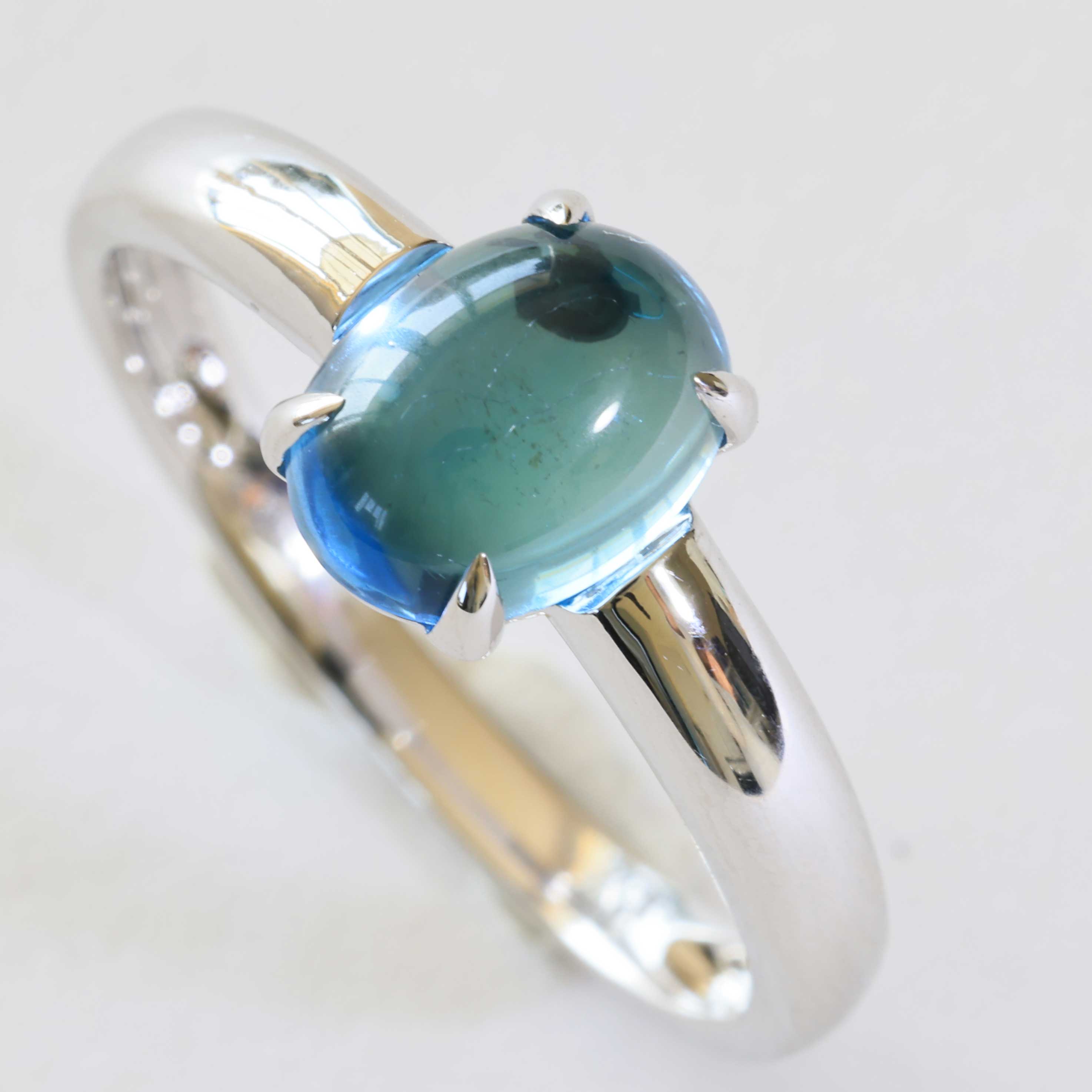 Blautopas Ring 750er Weissgold Ocean Blue....süsse Versuchung...made in Italy...hochwertig 