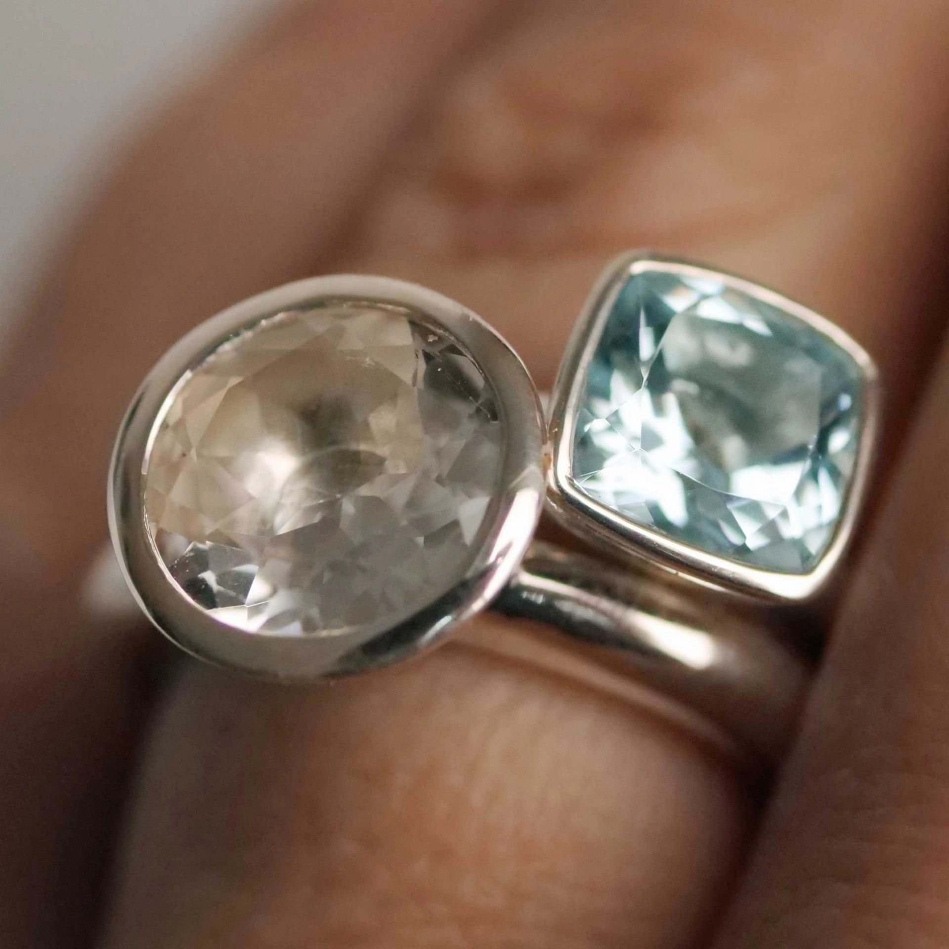 Chilango Ring  Sparkling Stars 2 Blue Topaz 925er Silber neu mit orig. Etui massiv