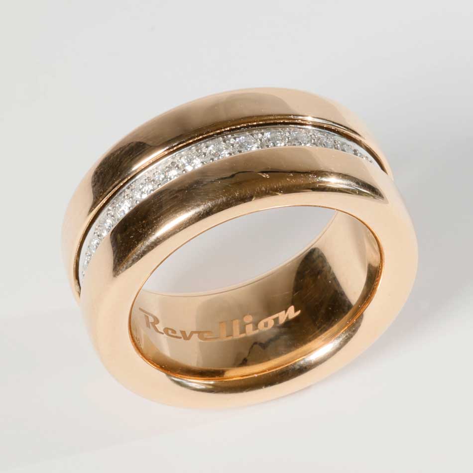 Brillant Ring Revellion von Jörg Heinz 0.68 ct TW VVS 750er Rosegold mit Edelstahl Neupreis 9990.-Euro