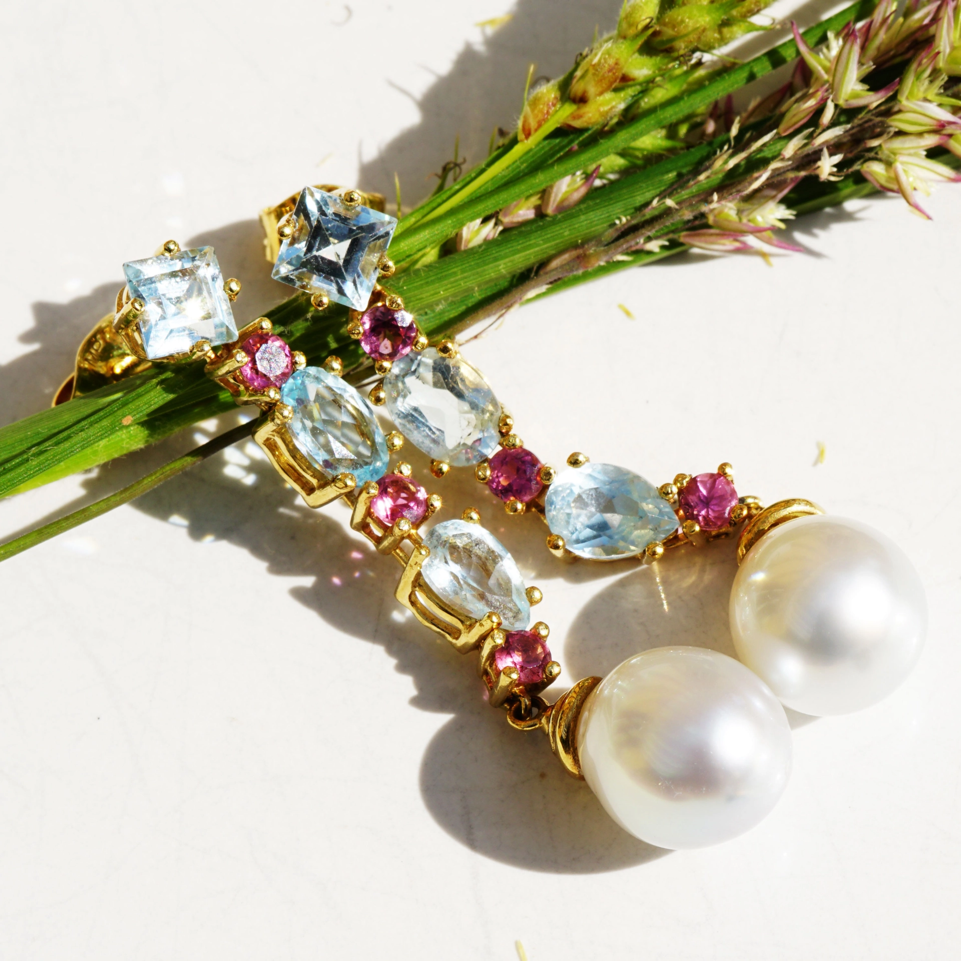 Edelstein Südsee Zuchtperl Ohrhänger 750er Gold Top Qualitäten