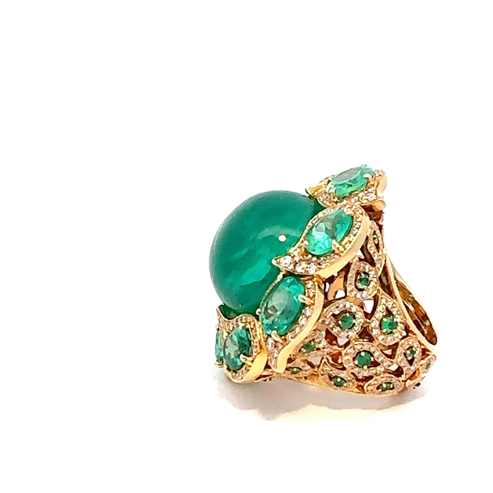 Smaragd Brillant Ring 45 ct High Class Schmuck! Gigantische Größe und Qualität