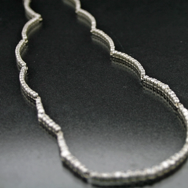 Brillant-Collier, 850/-Platin, ca. 5.00 ct