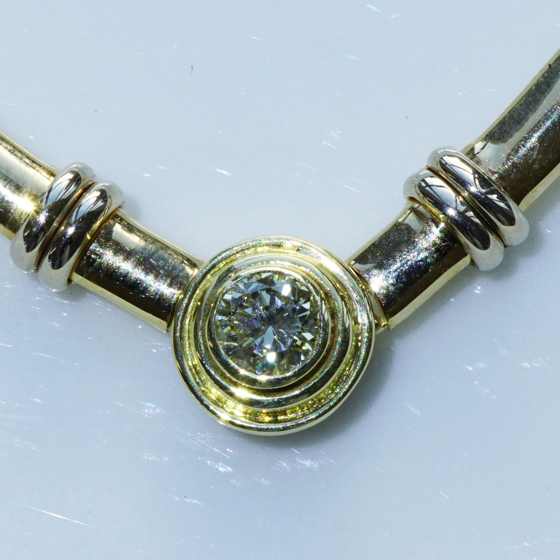 Brillant Collier 585er Gelbgold 0.42 ct 24 Gramm Lupenrein Farbe M..ein gutes Spaß Investment