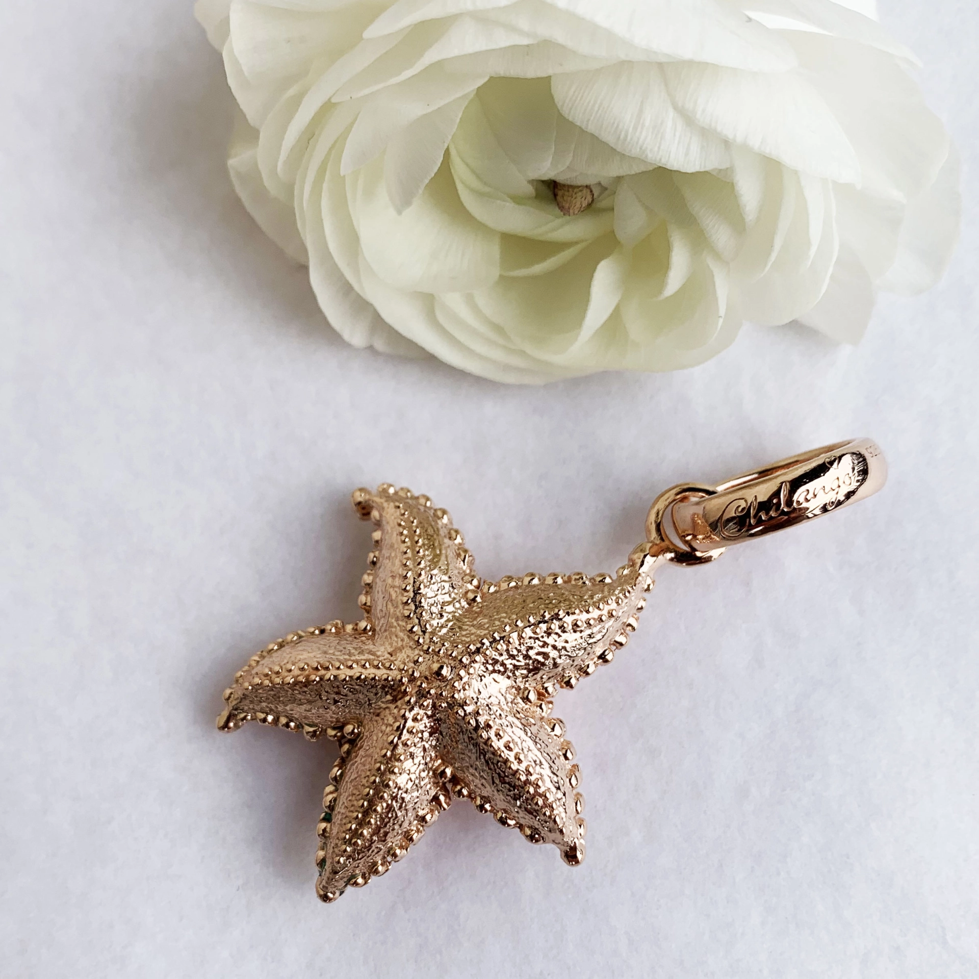 Myth Seastar Chilango Anhänger 925er Silber Pink Gold plated 62 x 38 mm