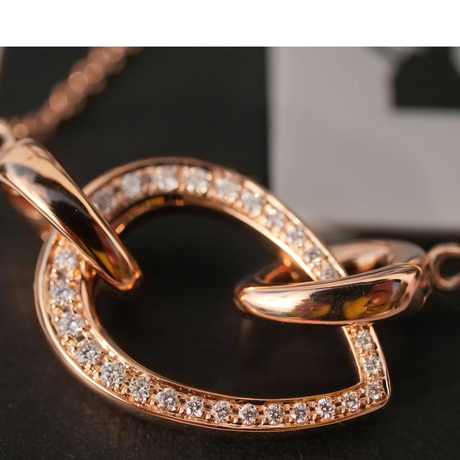 Brillant Collier 750er Rosegold 0.71 ct TW VS ...Bella Italia...hochwertige moderne Kette in 74 cm
