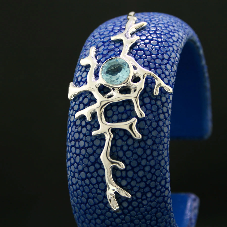 Topas-Armreif,925/-Silber