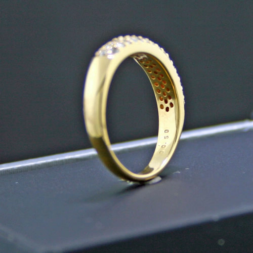 Brillant-Ring, 750/-GG.