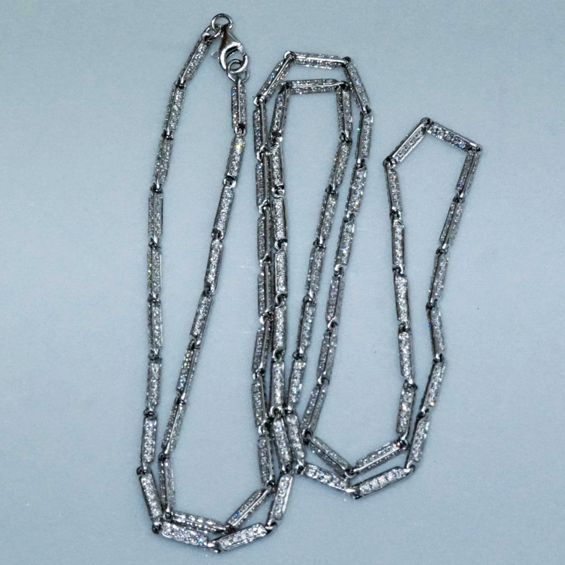 Opera Brillant Collier 6.65 ct 750er Weissgold mit  UNGLAUBLICHEN 1050  Vollschliff Brillanten