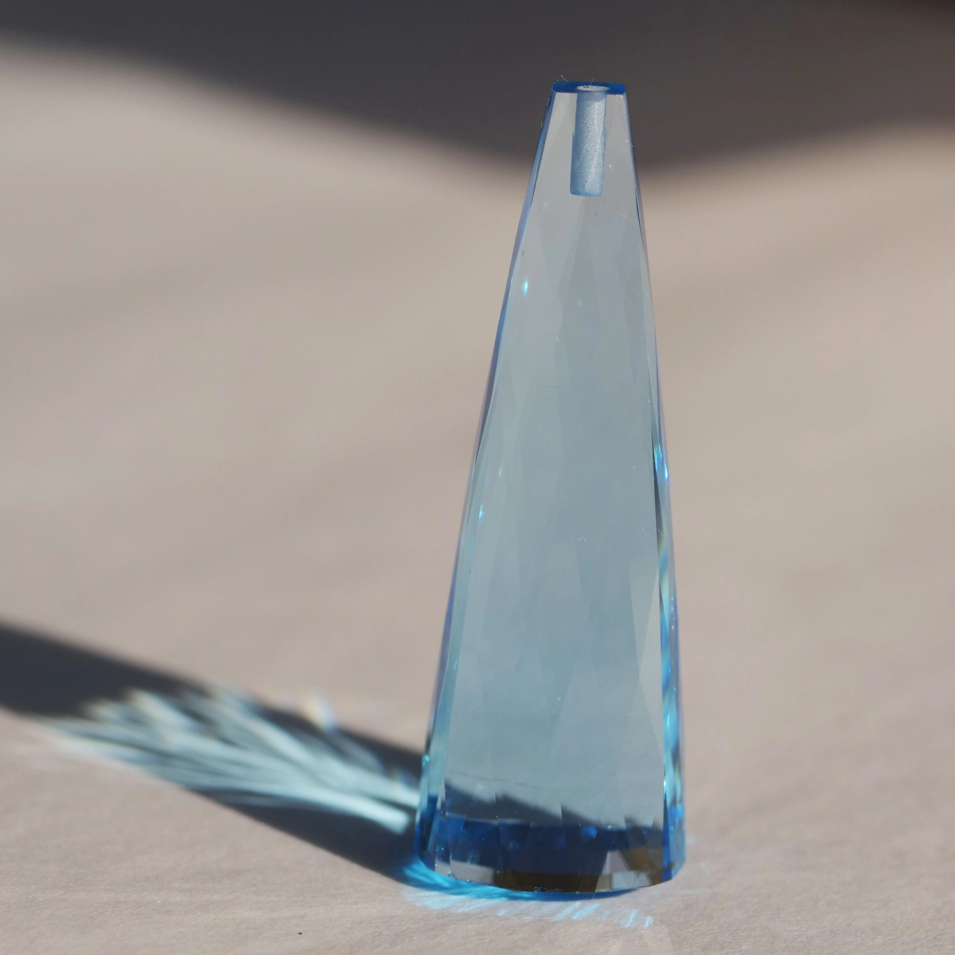 Blautopas Pampel 28 ct 30 x 10 mm Swiss BLUE Toller Schliff