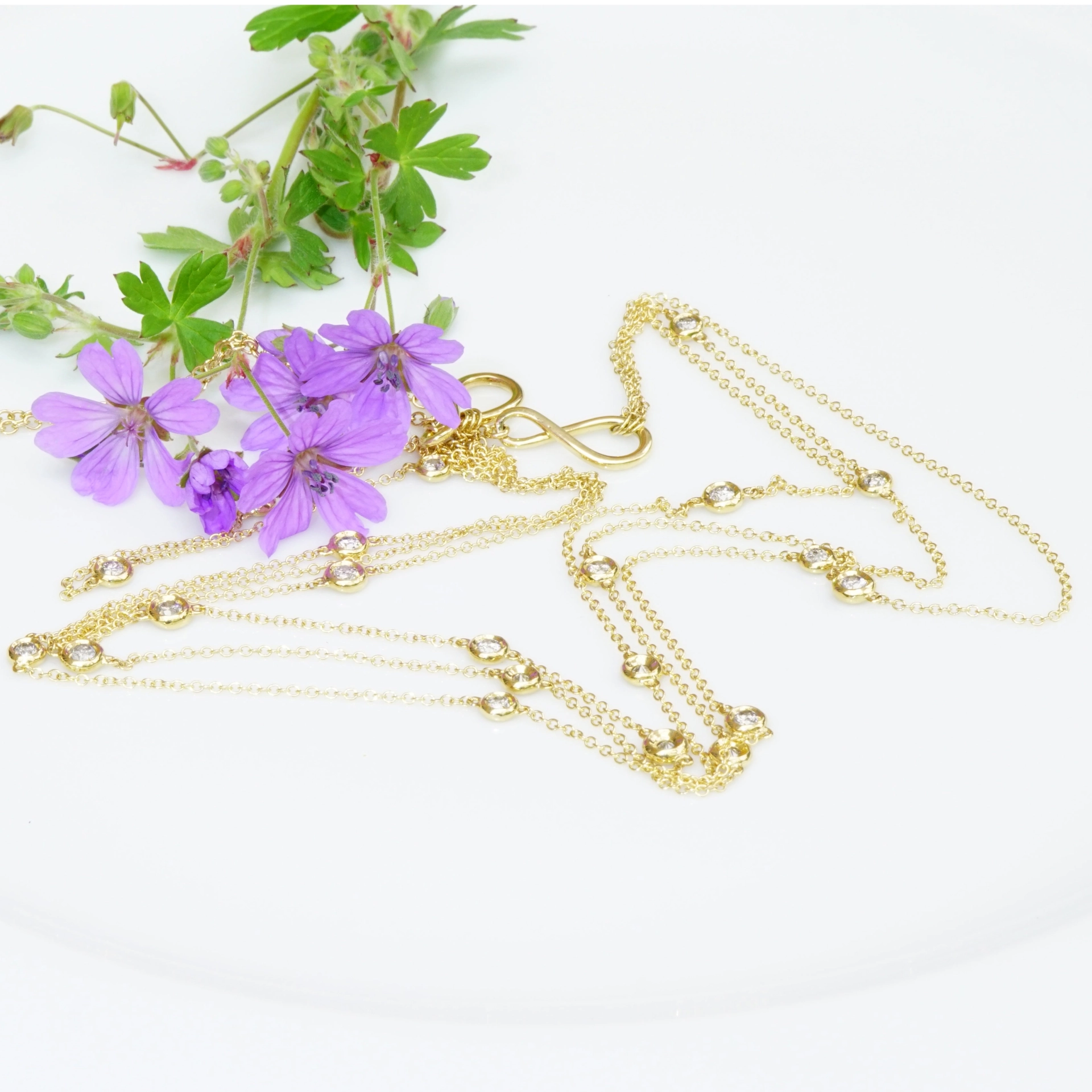 Brillant Collier 750er Gelbgold 1.38 ct...Bella Italia...hochwertiger Brillantschmuck
