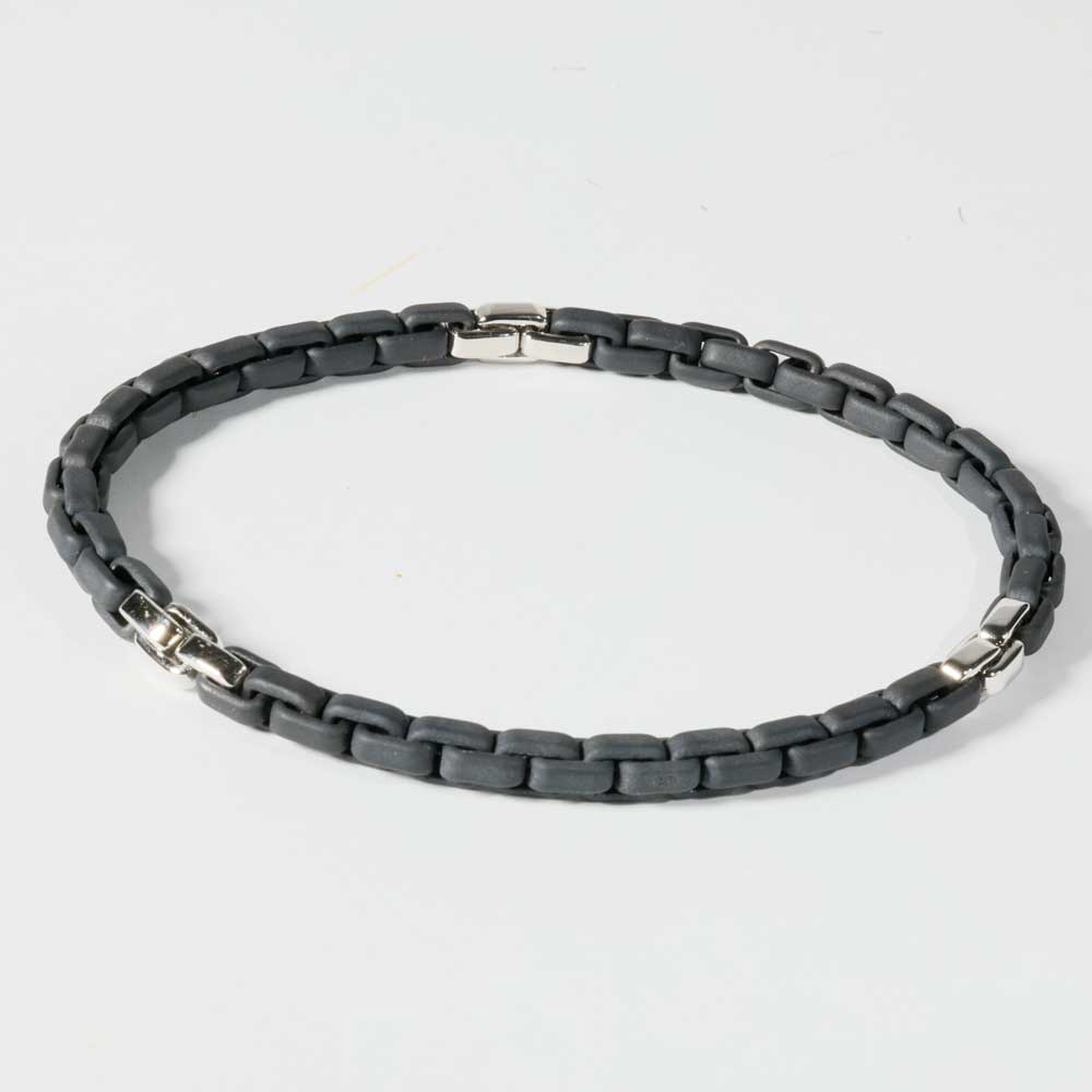 Unisex Armband Moove Titan schwarz matt 950er Platin von Silhouette Schmuck Bentner