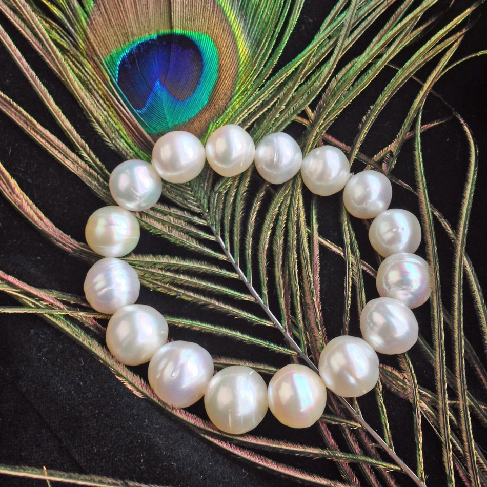 Südsee-Zuchtperl-Armband-12,5 bis 14,5 mm-barock