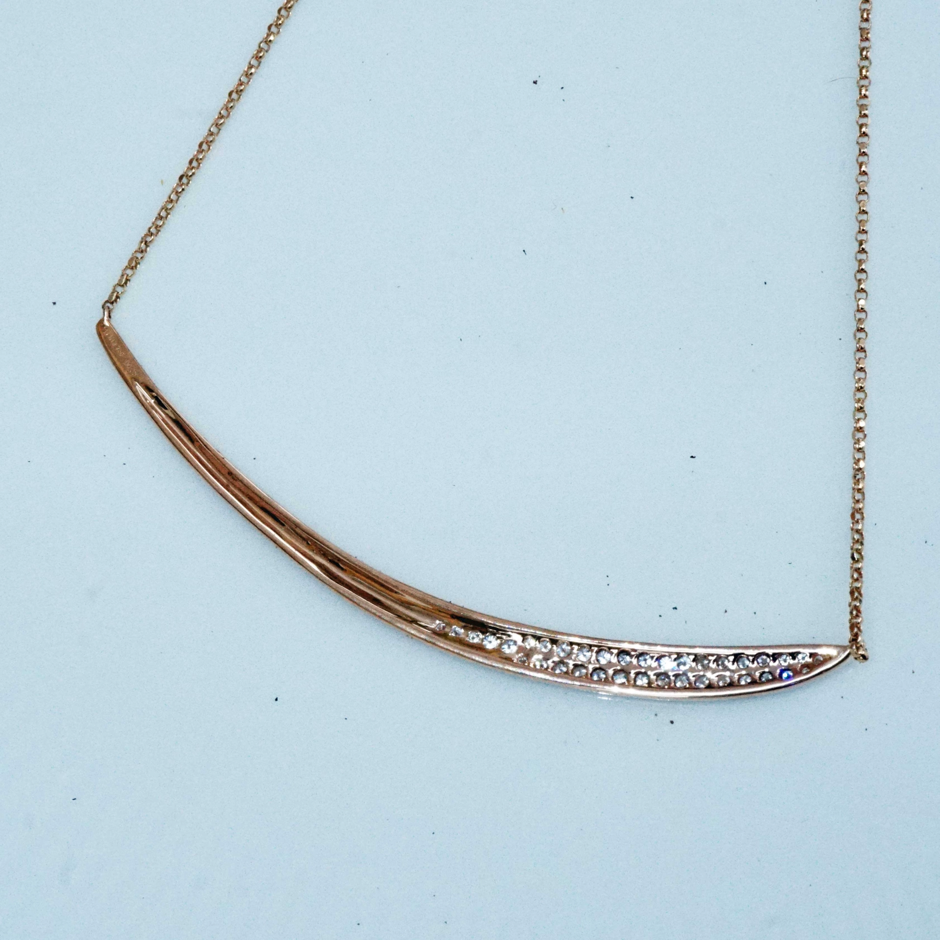 Brillant Collier 0.35 ct 750er Rosegold 36 Vollschliff Brillanten elegantes modernes Design