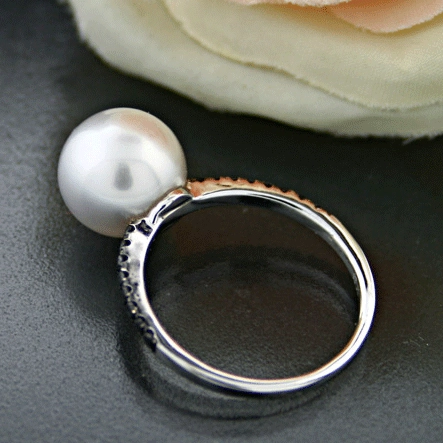 Südsee-Diamant-Ring, 750/-Weißgold