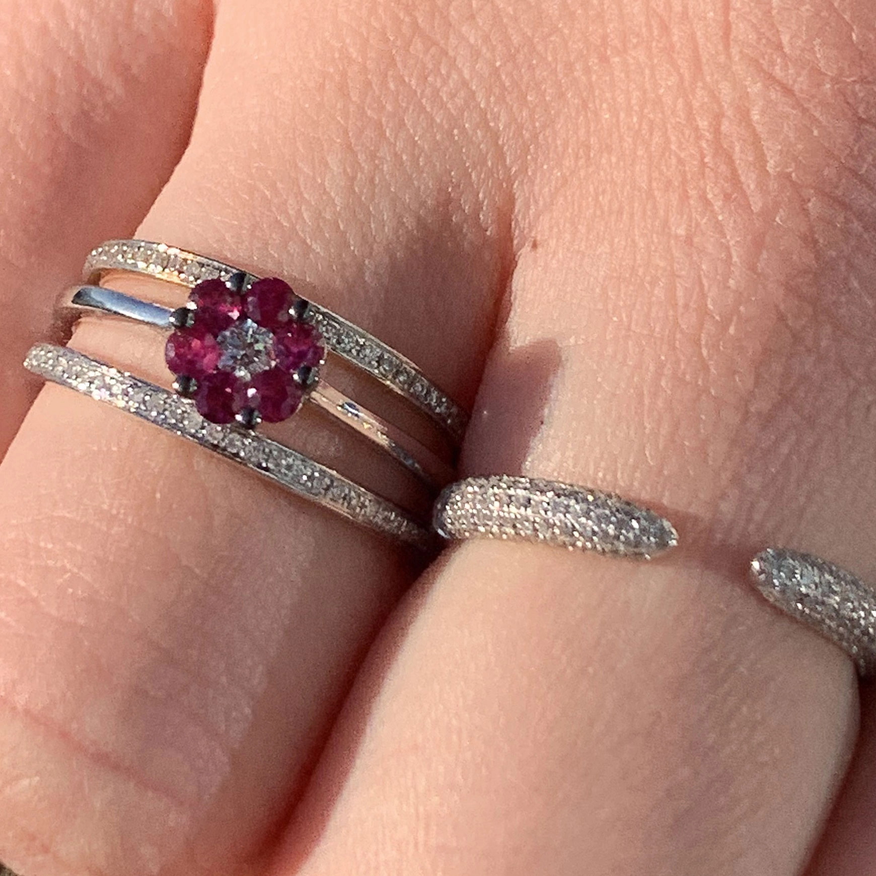 Brillant Ring 0.25 ct W-TCR / SI-P 750er Weissgold New Age idealer Kombinationsring