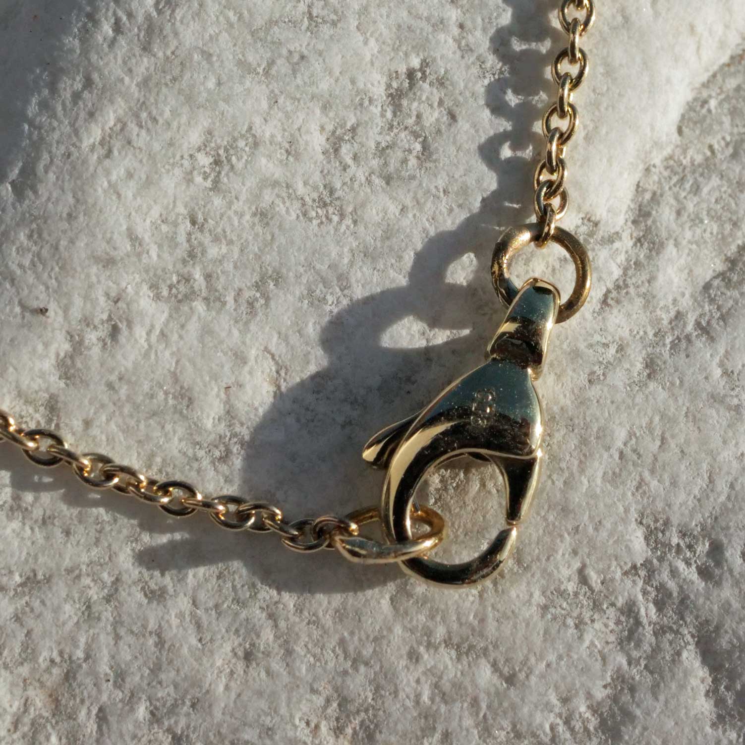 Motion Brillant Collier von Silhouette Schmuck Pforzheim in 585er Gelbgold 0.06 ct W SI  