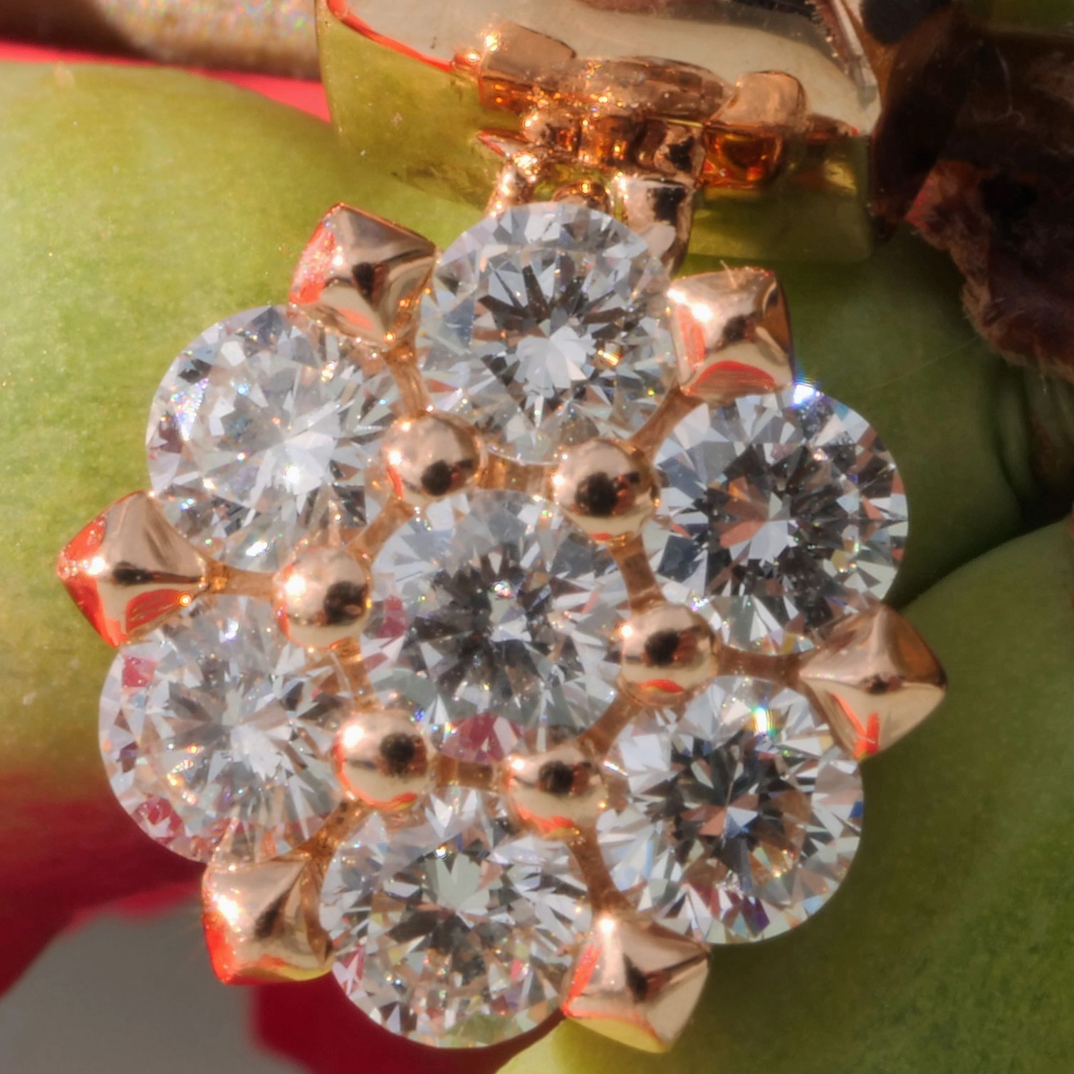 Brillant Anhänger mit Kette 750er Rosegold 0.39 ct...Bella Italia...hochwertiger Brillantschmuck Ros
