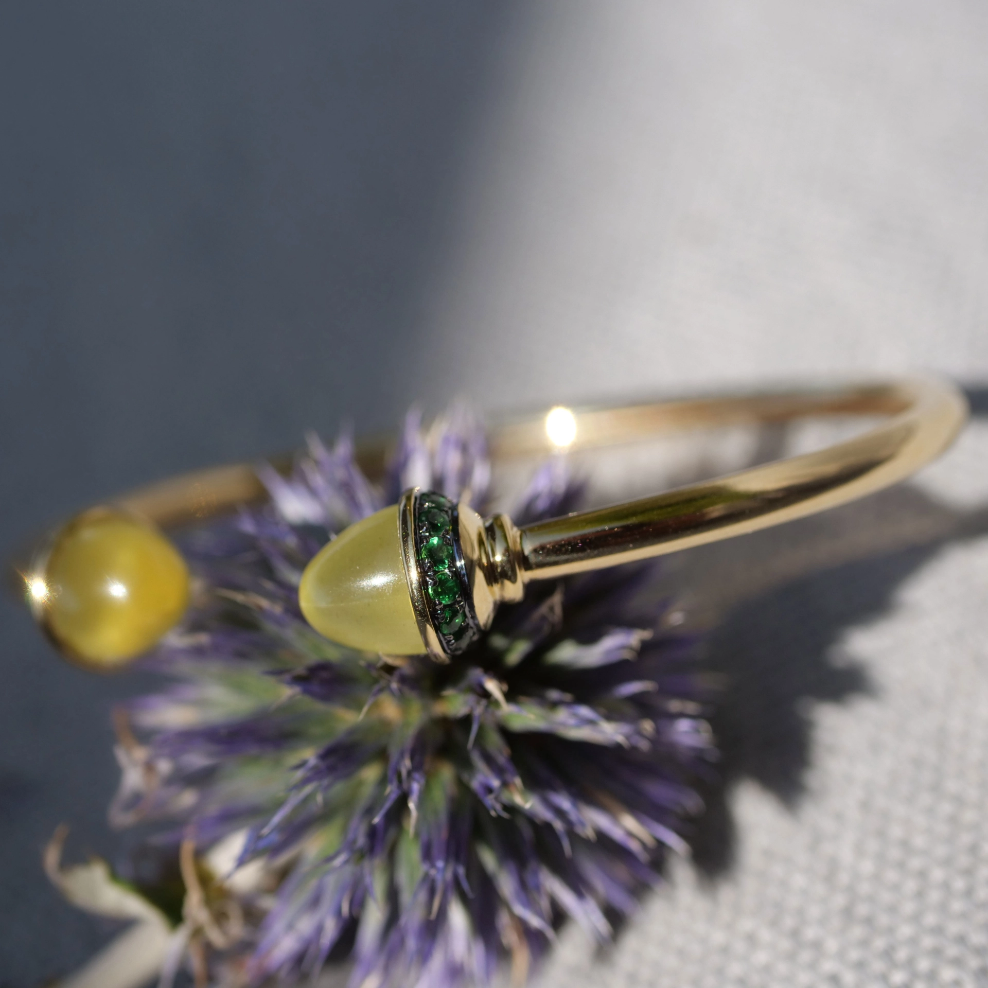 Peridot Tsavorith Armreif 750er Gelbgold Valenza .....bella Italia....tolle Kombi Möglichkeit