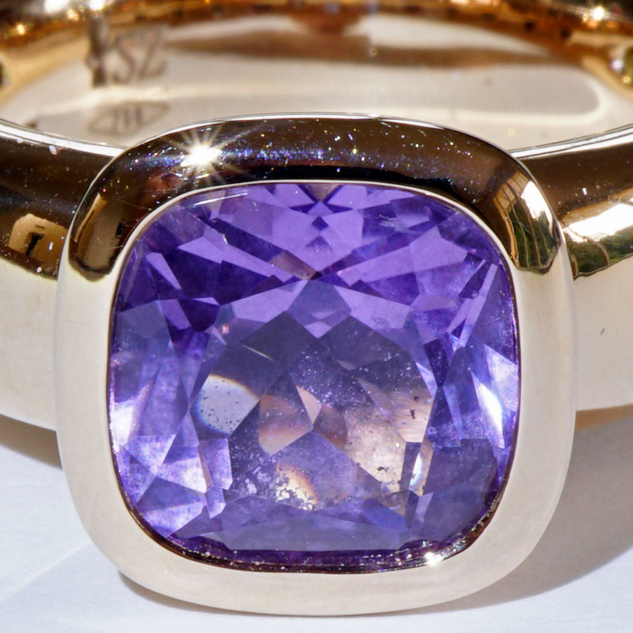 Amethyst Ring 750er Rosegold Valenza .....bella Italia....kleiner Kardinalring...so trendy