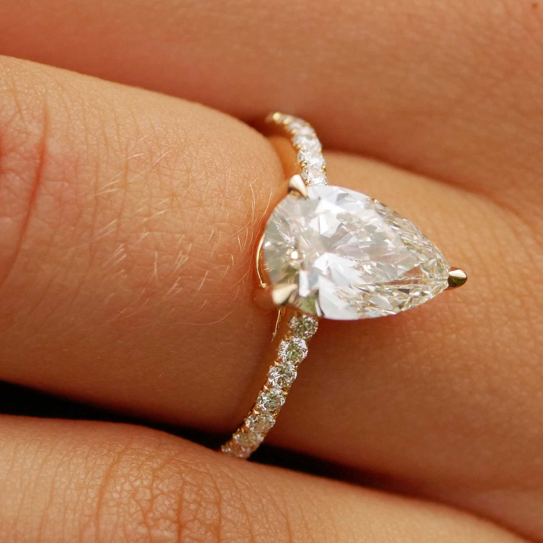 Brillant Ring 2.65 ct TW VS Labor Diamant in 585er Gelbgold.... für ein Bruchteil des Naturdiamant Preises  