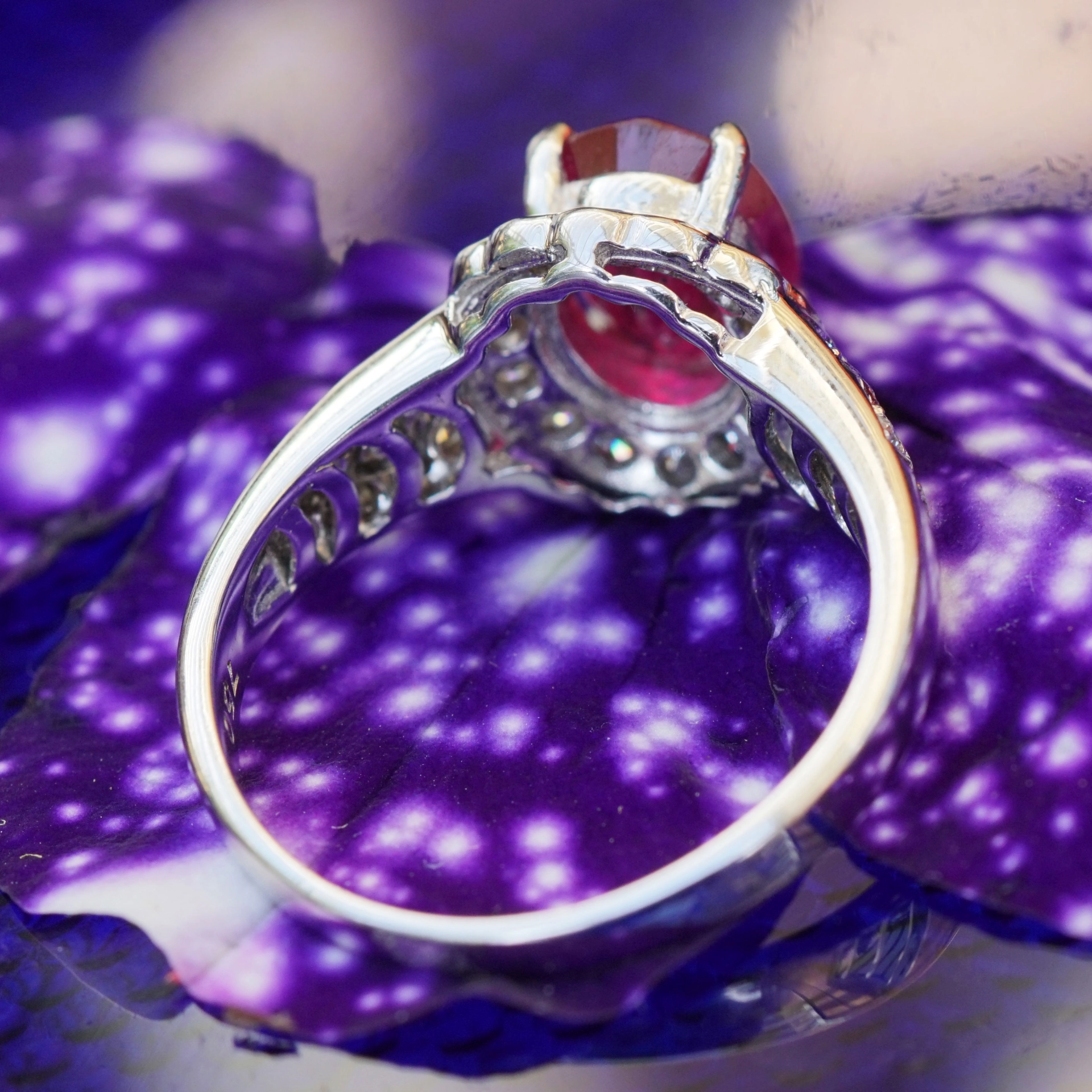 Eleganter Rubin Brillant Ring 750er Weissgold 1.60 ct 0.25 ct...tolles Geschenk!