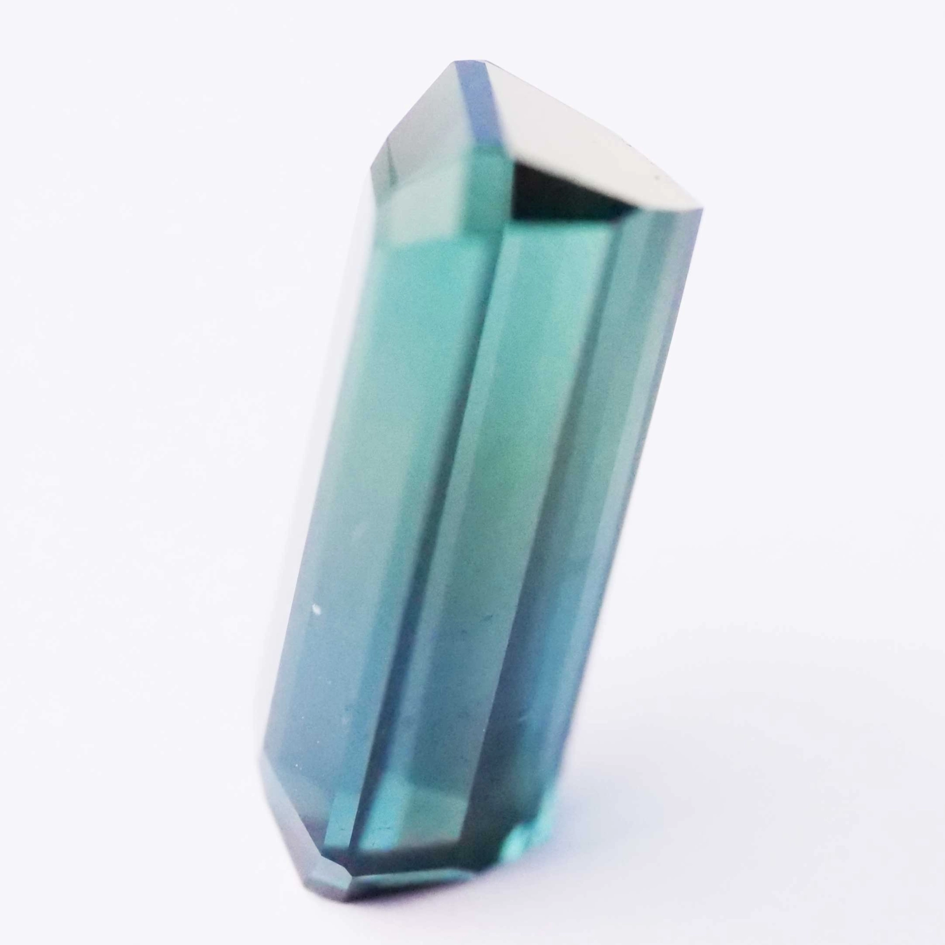 Turmalin Smaragd Anhänger 750er Gelbgold bicolor petrolblau-grün aus Afghanistan 5.30 ct ct