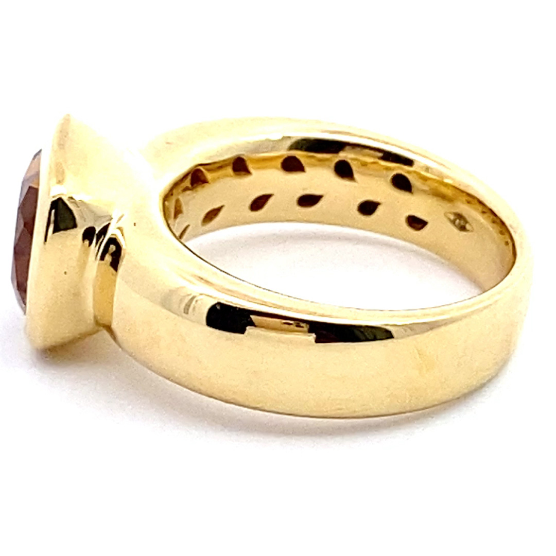 Citrin Ring 750er Gelbgold Valenza .....bella Italia....kleiner Kardinalring...so trendy 