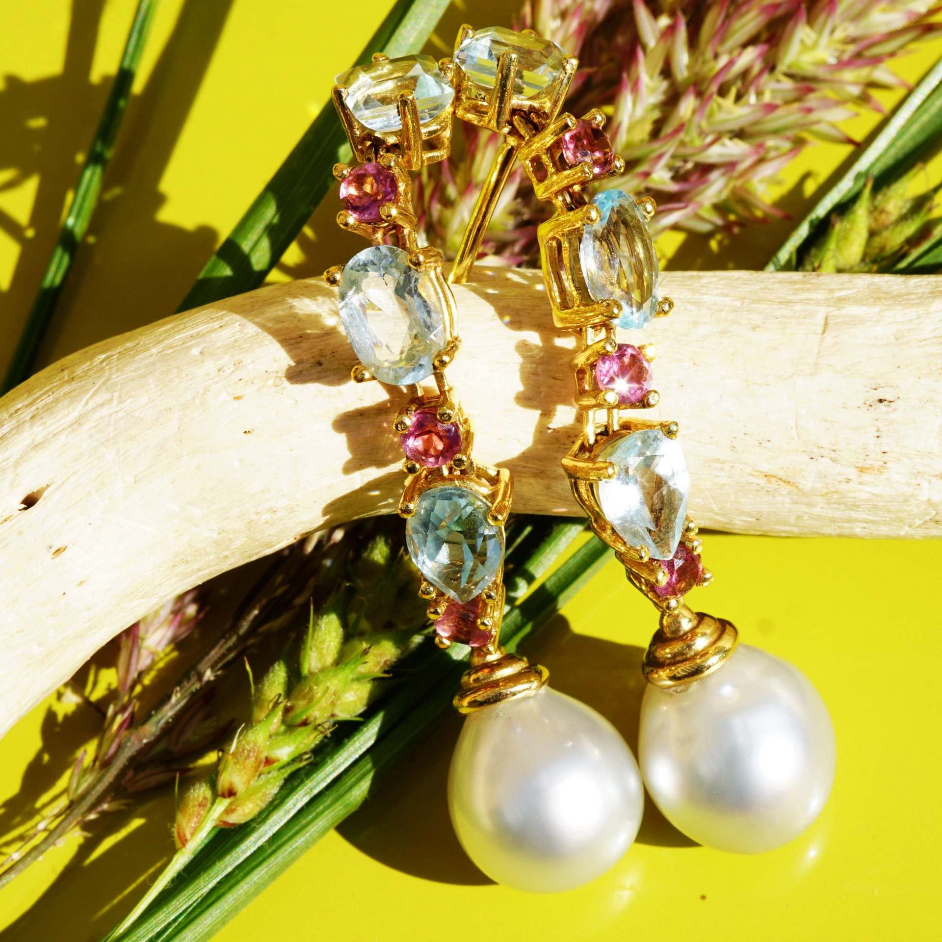 Edelstein Südsee Zuchtperl Ohrhänger 750er Gold Top Qualitäten