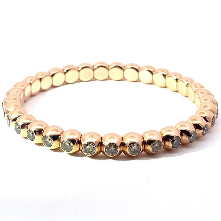 Flexi Brillant Armband von Silhouette Schmuck Balloon 6.48 ct Braun SI 750er Rosegold