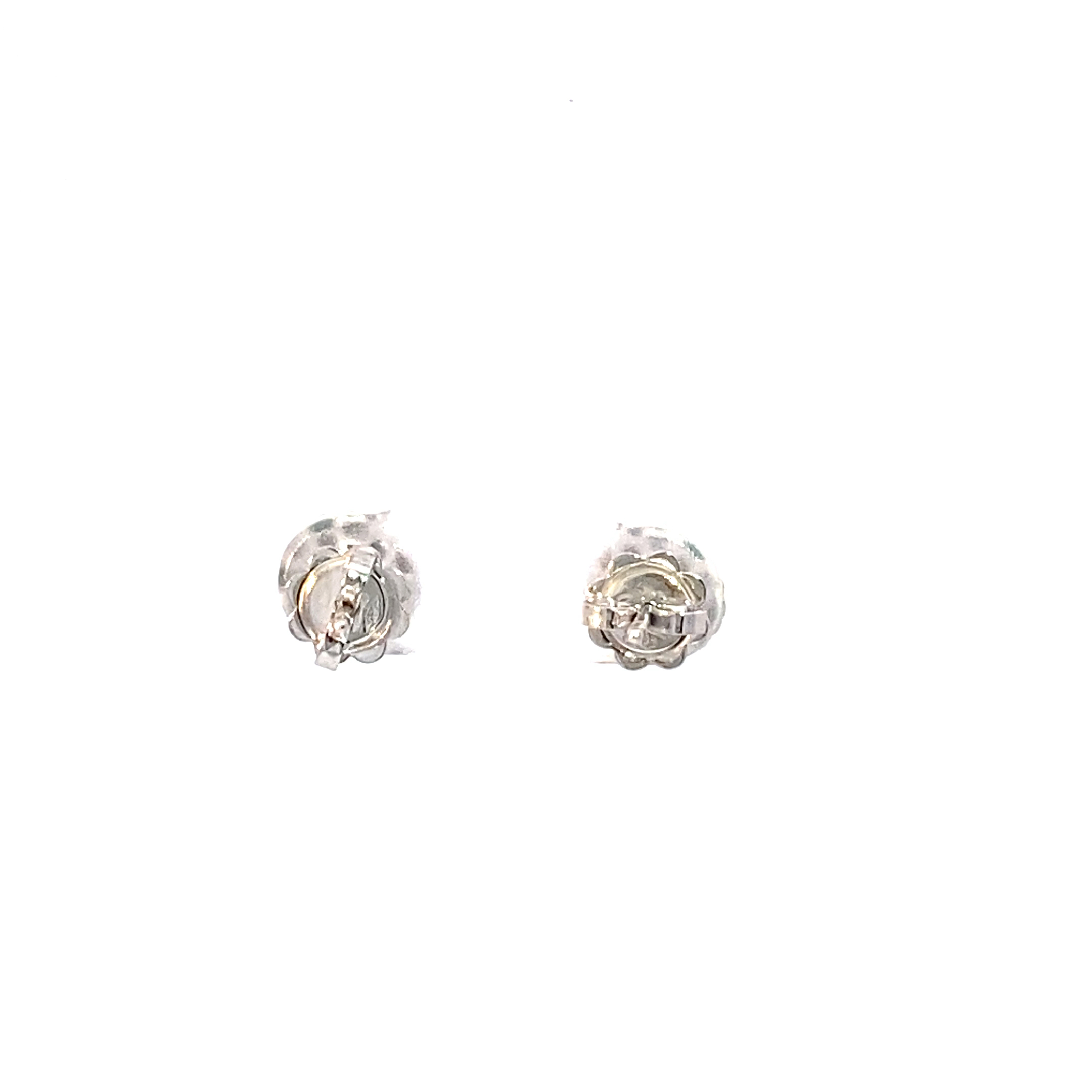 Panjshir Smaragd Brillant Halo Ohrstecker 750er Weissgold 0.47 ct 0.27 ct AAA+ schönste Smaragdfarbe forever