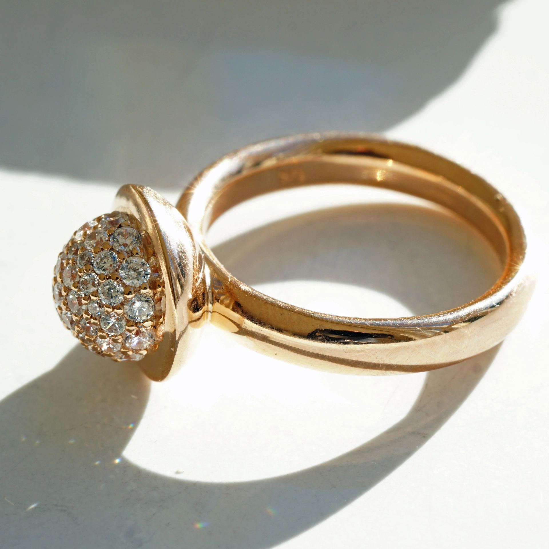 Chilango Ring Circonia White 925er Silber Pink Gold plated m. orig.Etiu