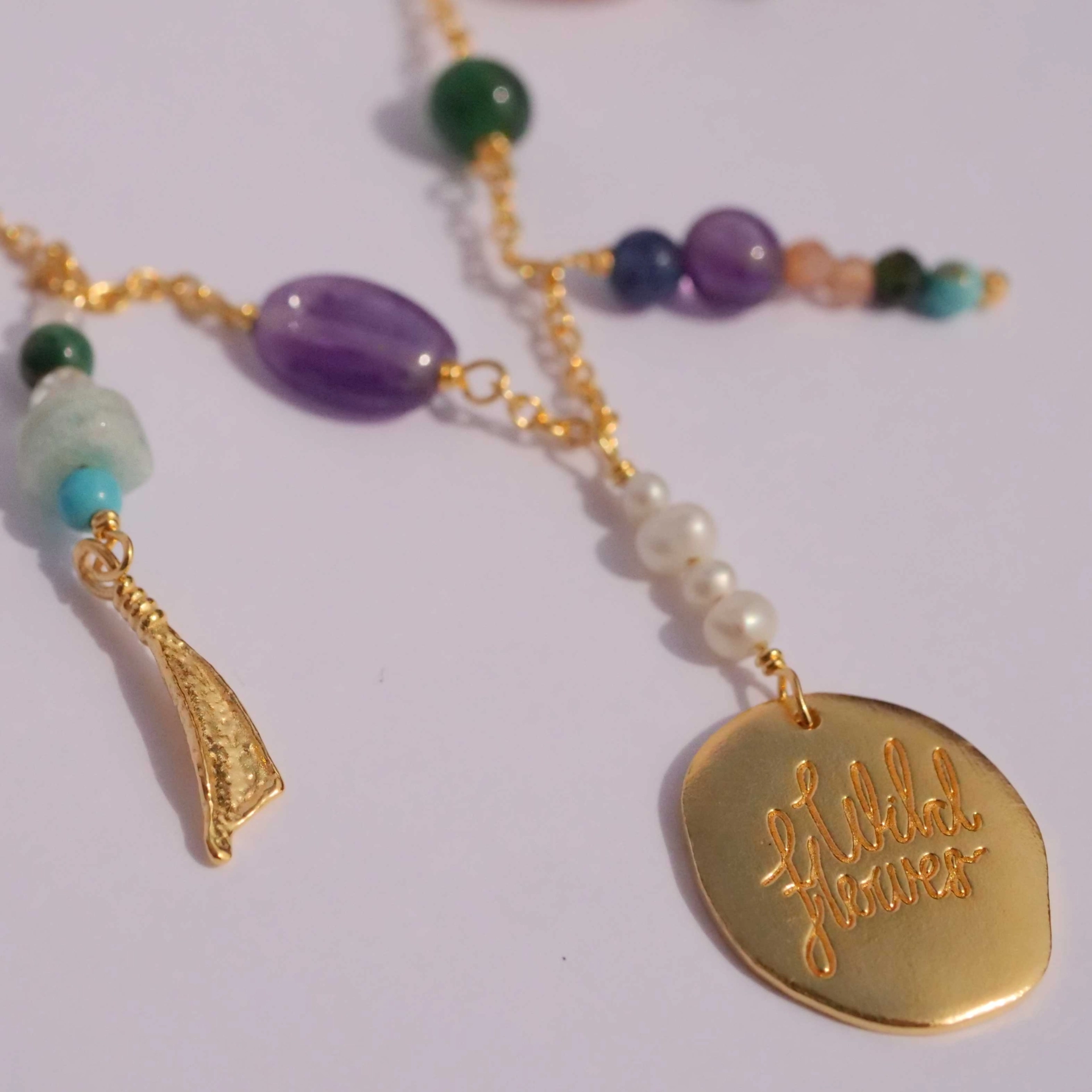 Collier Celia 925er Silber vergoldet Wild Flowers at Heart designed by Maanesten Dänemark-