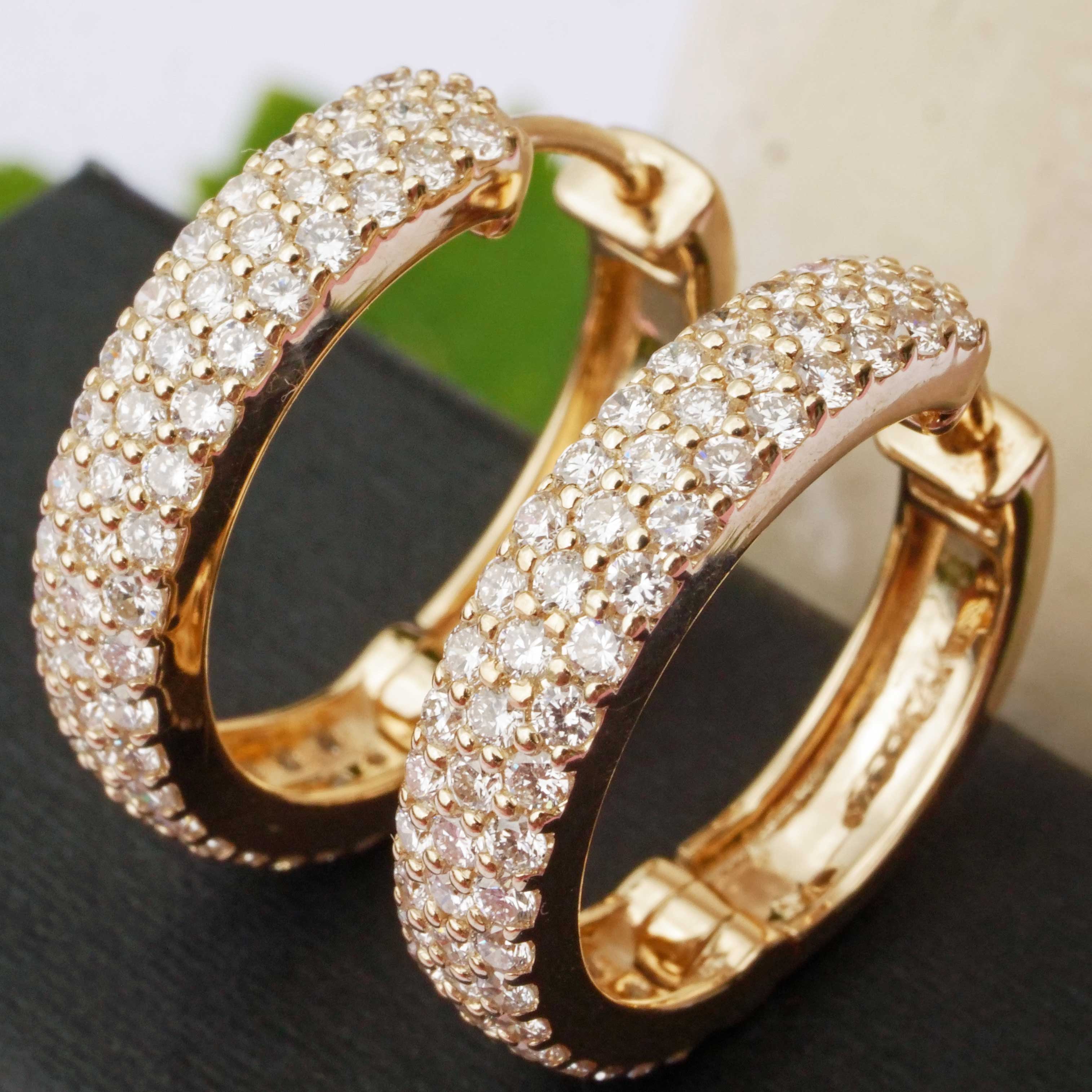 Brillant Klapp Creolen 1.39 ct TW VS Labor Diamanten in 585er Gelbgold.... für ein Bruchteil des Naturdiamant Preises   Brillant Klapp Creolen 1.39 ct TW VS Labor Diamanten in 585er Gelbgold.... für ein Bruchteil des Naturdiamant Preises