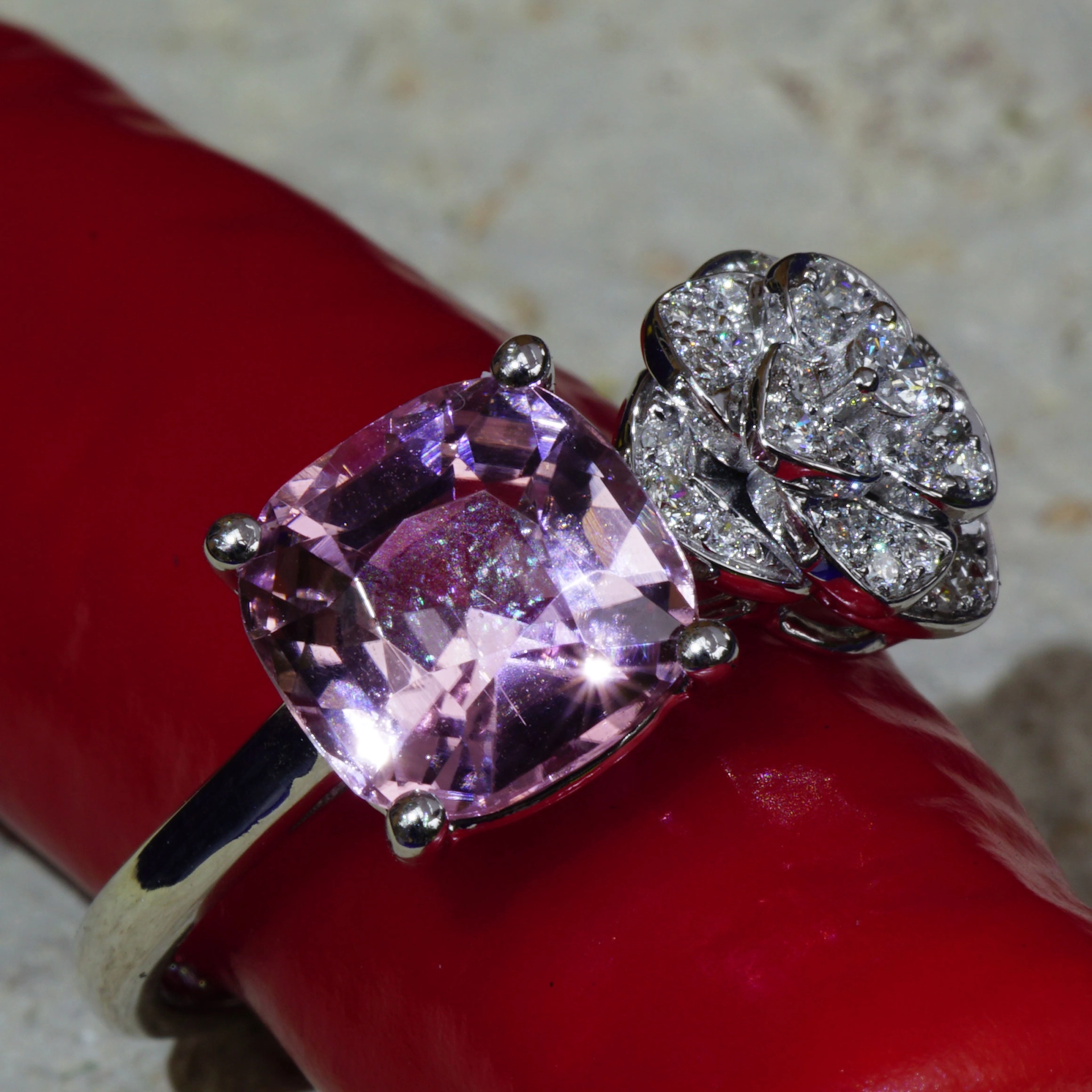 Turmalin Brillant Ring 2.52 ct 0.21 ct TW VS... viva en rose...pinker Turmalin Afghanistan Lupenrein