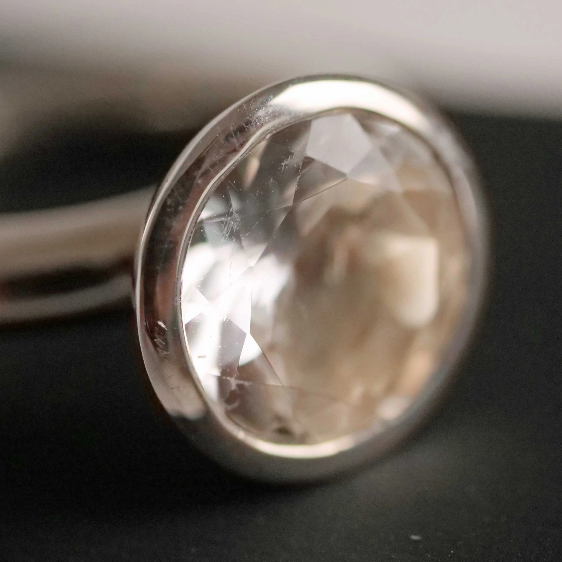 Chilango Ring Bergkristall 12 mm toller Kombinationsring 925er Silber neu mit orig. Etui massiv