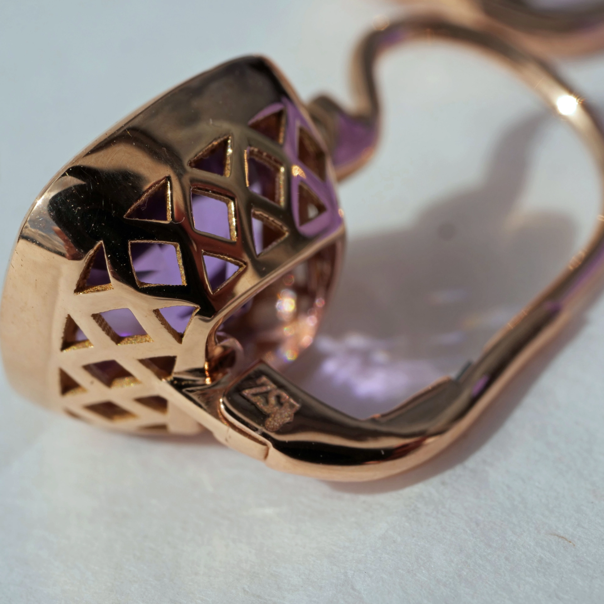 Ohrhänger Amethyst Brillant 750er Rosegold...5.70 ct...edel angefertigt in Italien