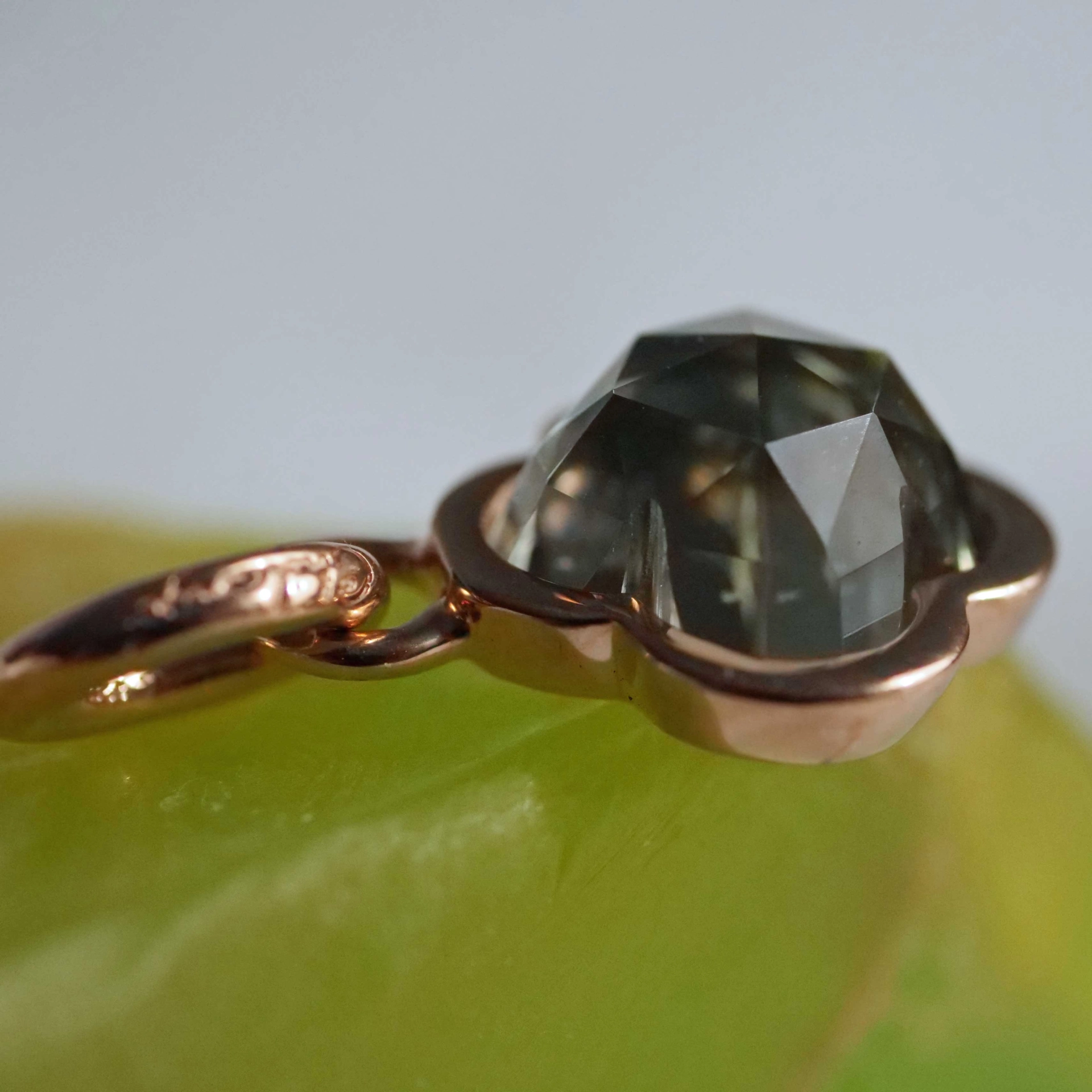 Original Chilango Amethyst Anhänger Lilly Flower out of Nature 925er Silber Rose Gold plated