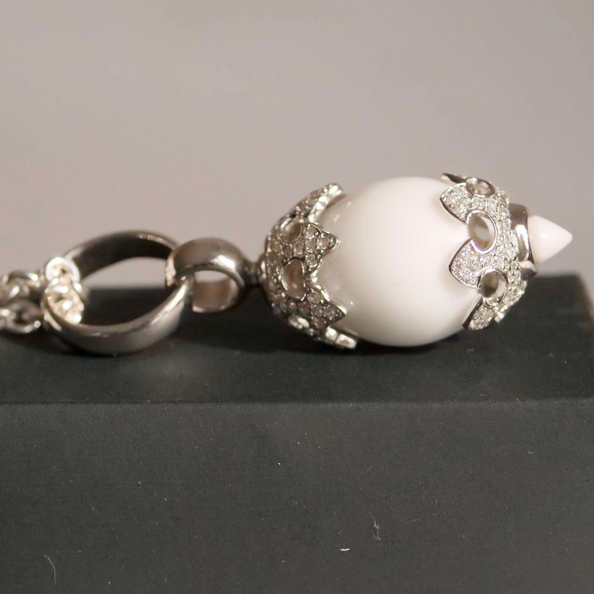 Original Chilango Anhänger Crystal Light White Onyx white Circonia 925er Silber