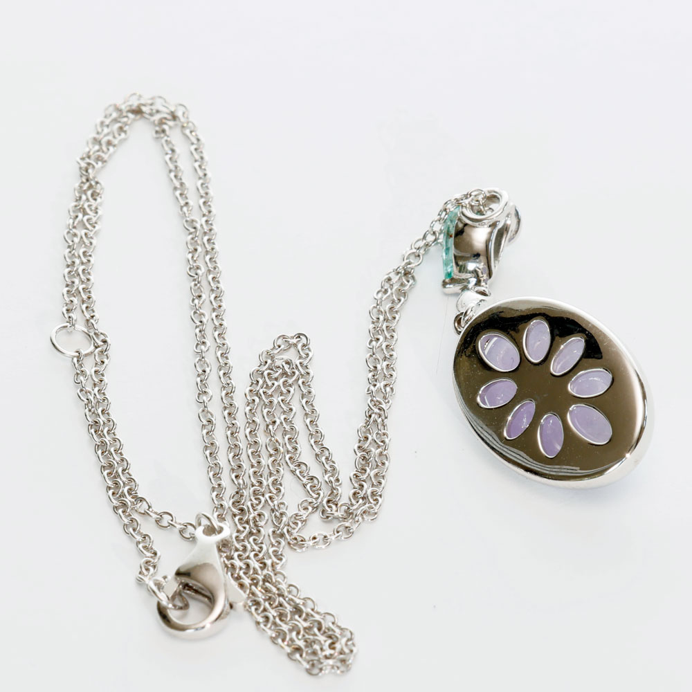 Paraiba Turmalin Jade Brillant Collier 5 ct 0.27 ct 0.11 lavendel kombiniert mit schwimmbadblaugrün...aufregend