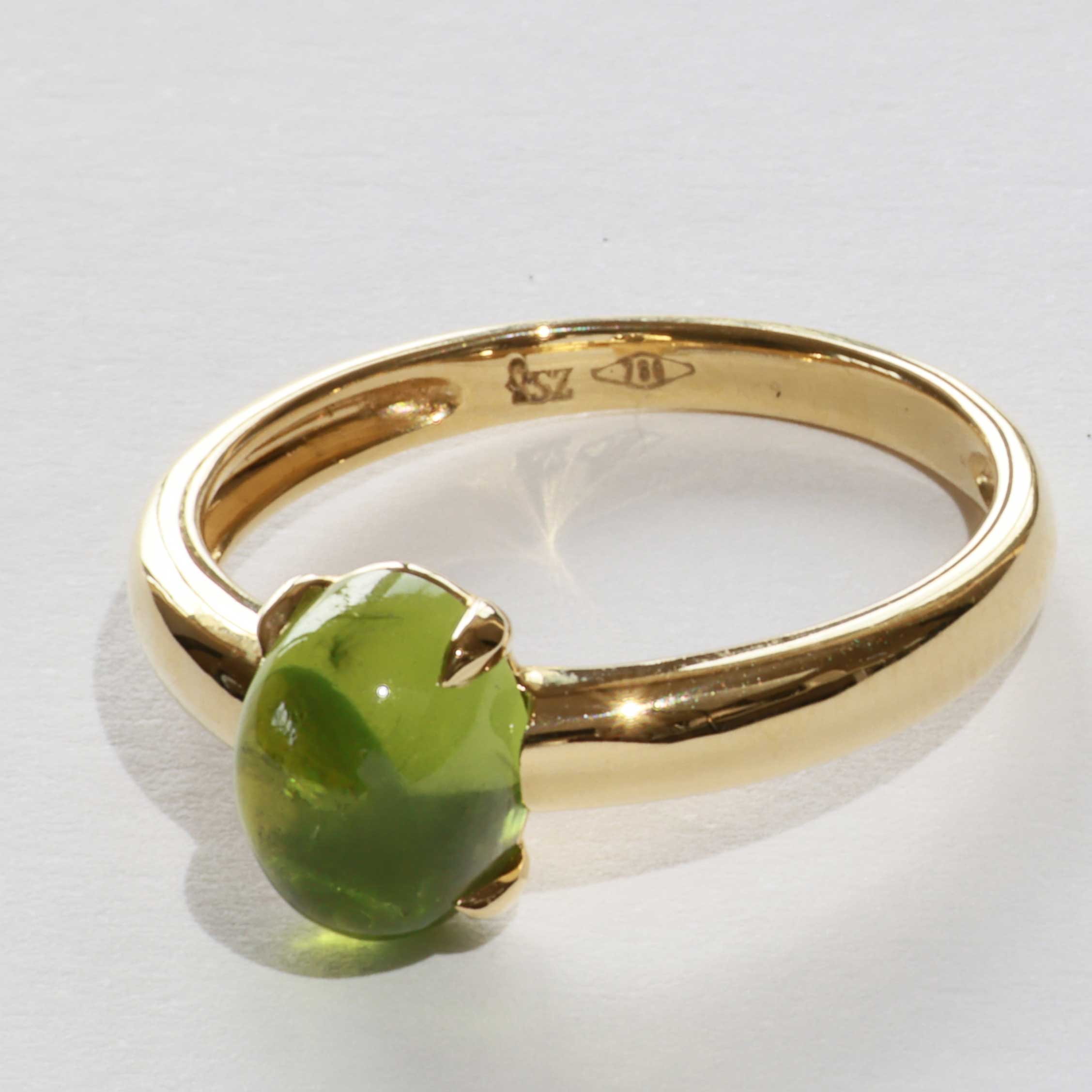 Turmalin Ring 750er Gelbgold Grün....süsse Versuchung...Goldschmuck Damen