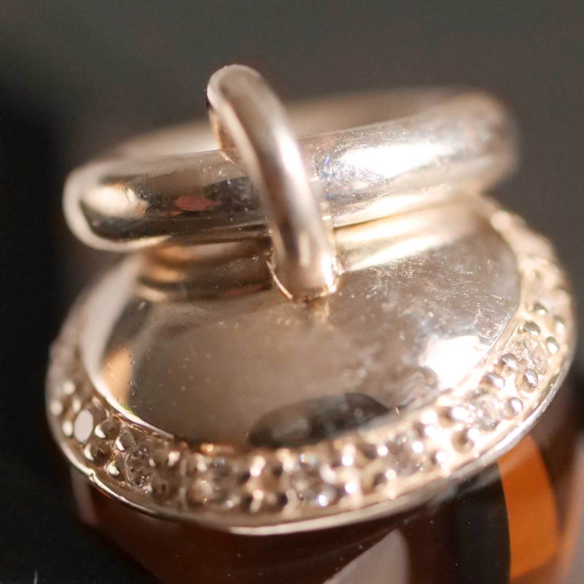 Original Chilango Anhänger Shrine in Drop Form Whisky Quarz mit weissen Zirkon 925 Silber