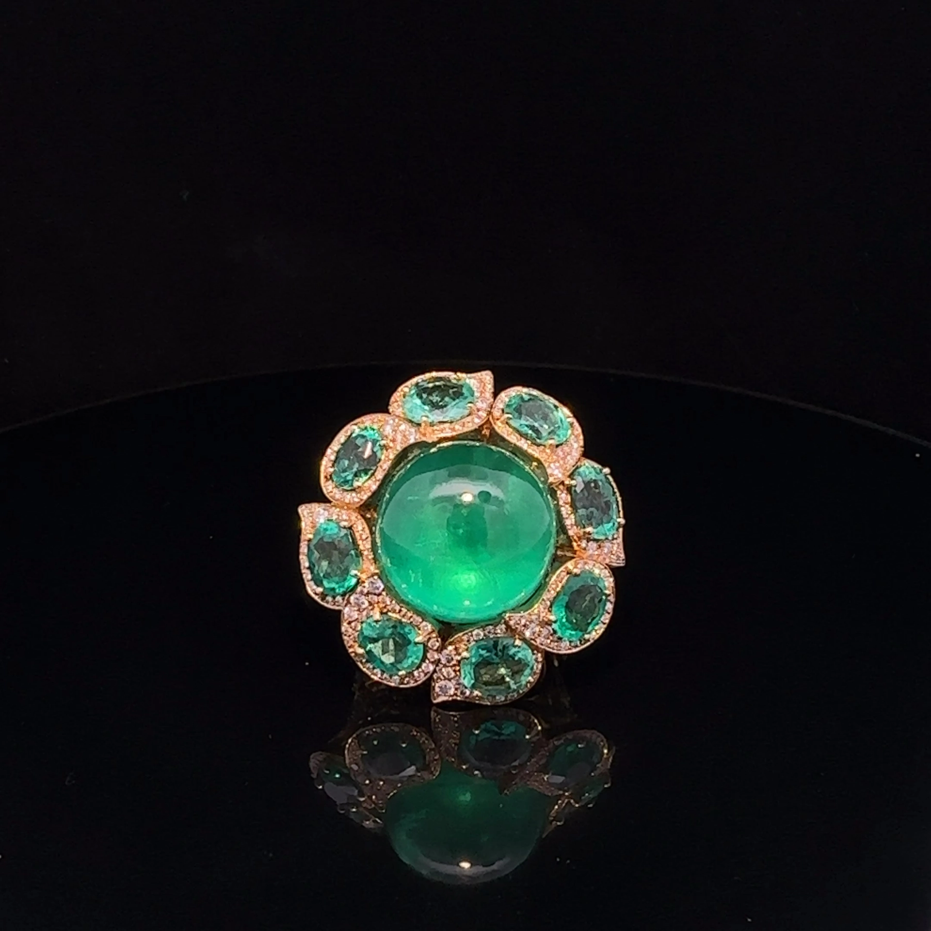Smaragd Brillant Ring 45 ct High Class Schmuck! Gigantische Größe und Qualität