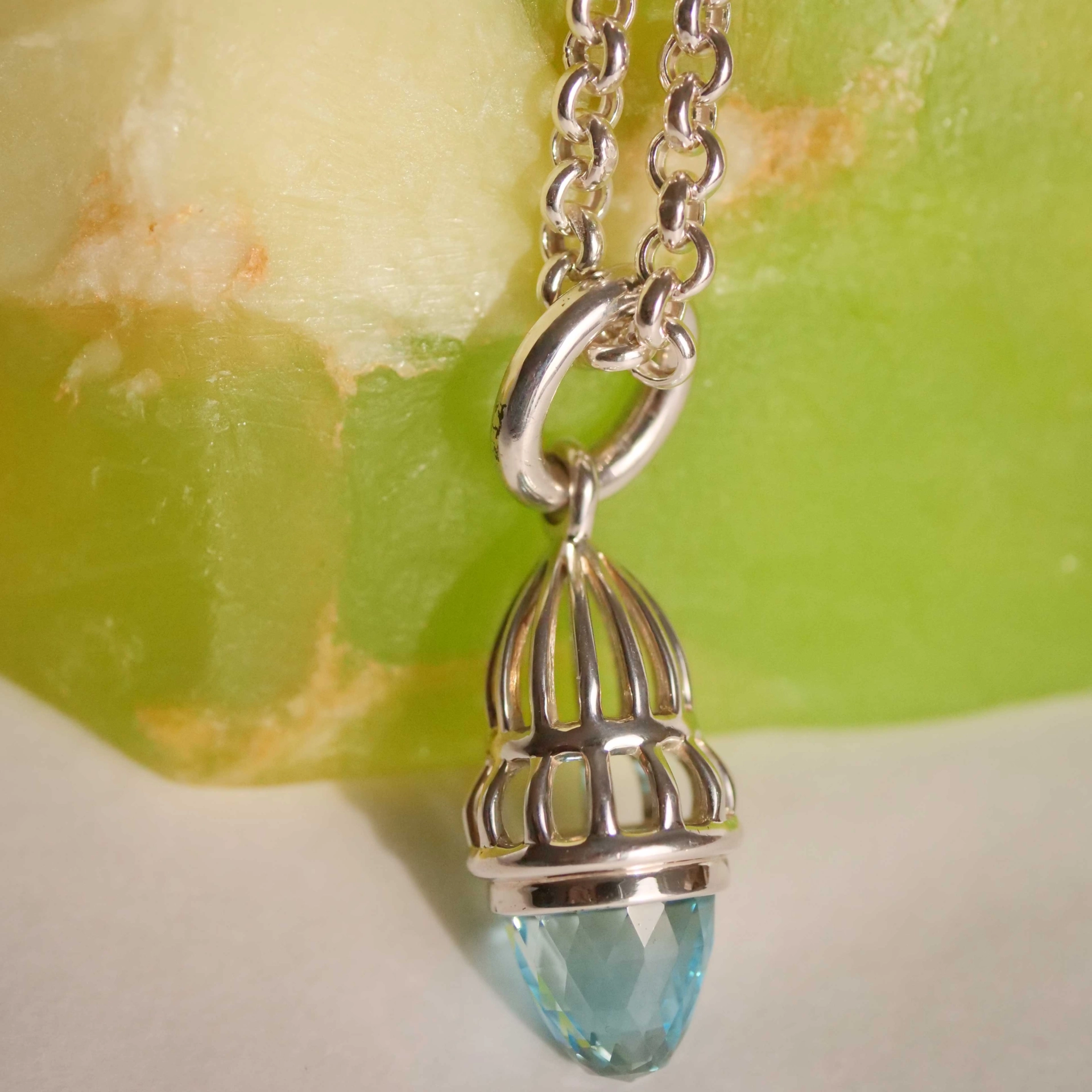 Original Chilango Fairytale  Sky Blue Topaz 925er Silber 68 x 23 mm neu