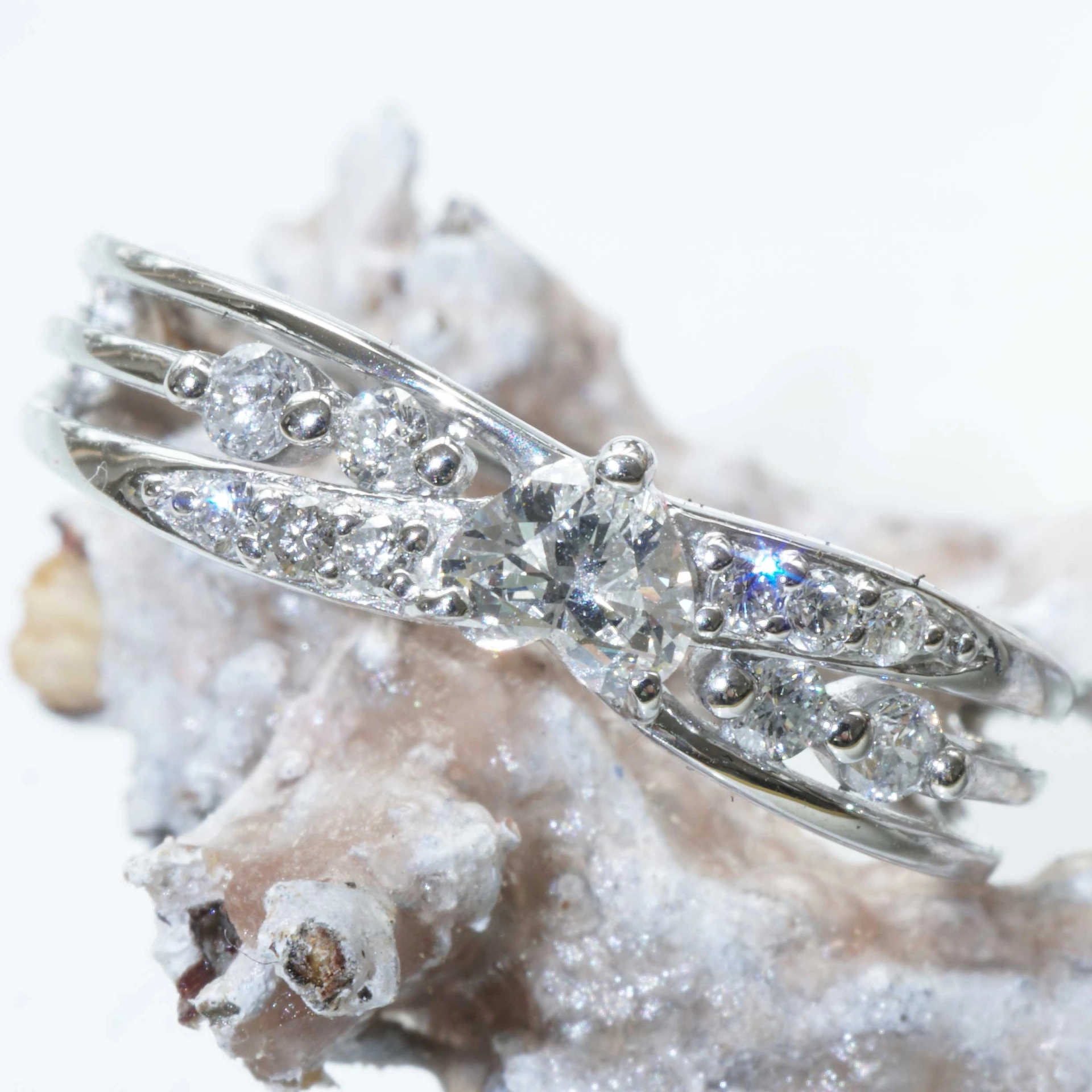 Diamant Herz Brillant Ring 0.217 ct 0.16 ct TW / SI 900er Platin....Love me....