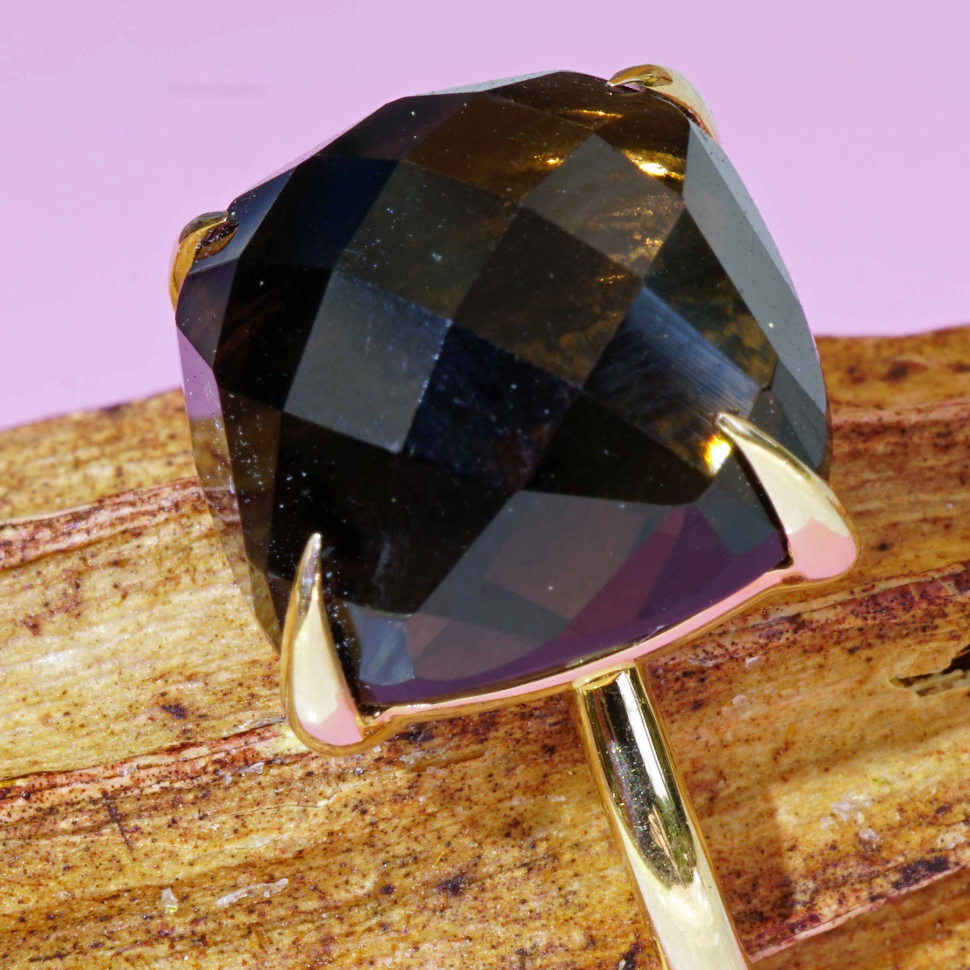 Rauchquarz Ring 750er Rosegold made in Valenza... für einen lässigen Schmuckstil