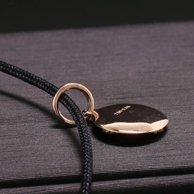 Brillant Anhänger in 750er Rosegold Hufeisen 0.10 ct braune Diamanten